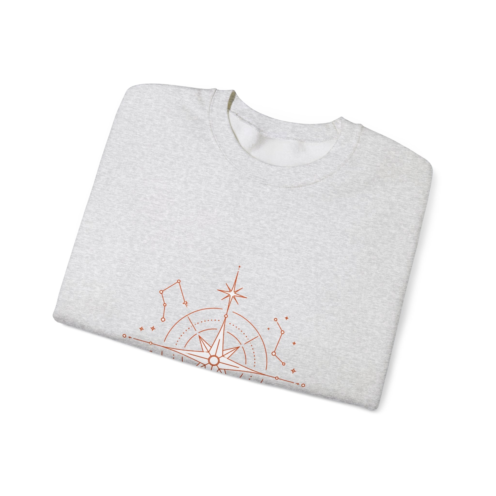 Matching Couple Sweatshirt - Shooting Star & North Star Matching Couple Comfort Colors Crew Minimalist Art His Hers Christmas Gift - Design B