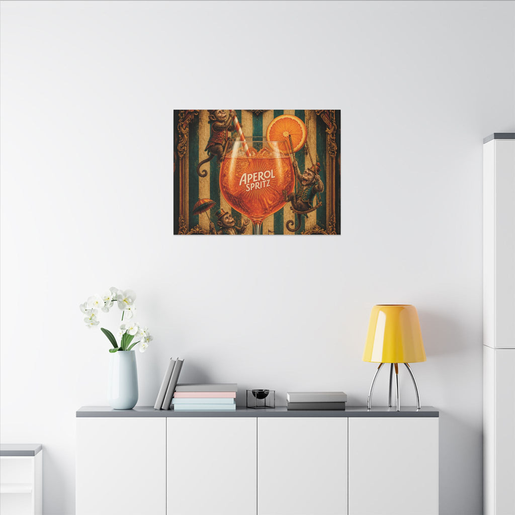 Aperol Spritz Monkeys Wall Art Canvas 16×20 Baroque Home Office Decor Maximalist Print