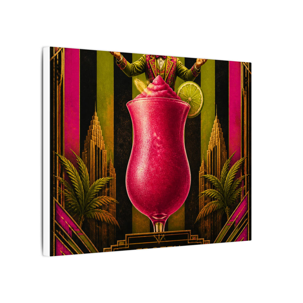 Daiquiri Fruit Juggler Wall Art Canvas 16×20 Art Deco Entryway Decor Maximalist Print