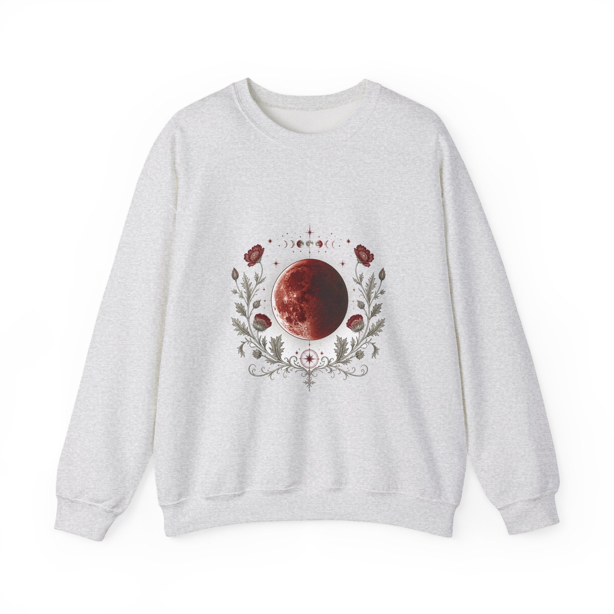 Matching Couple Sweatshirt - Solar & Lunar Eclipse Matching Couple Comfort Colors Crew Vintage Art His Hers Honeymoon Gift - Design B