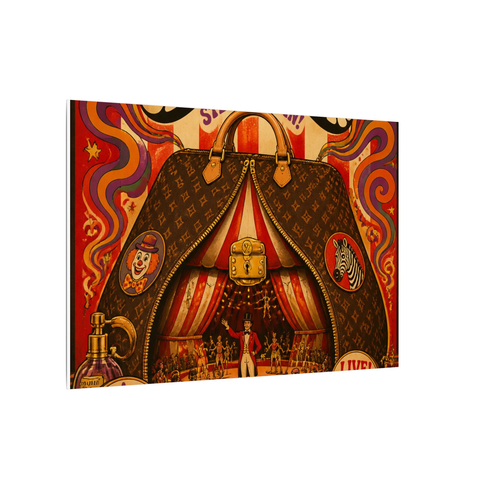 Handbag Big Top Wall Art Canvas 24×36 Psychedelic Dining Room Decor Maximalist Print