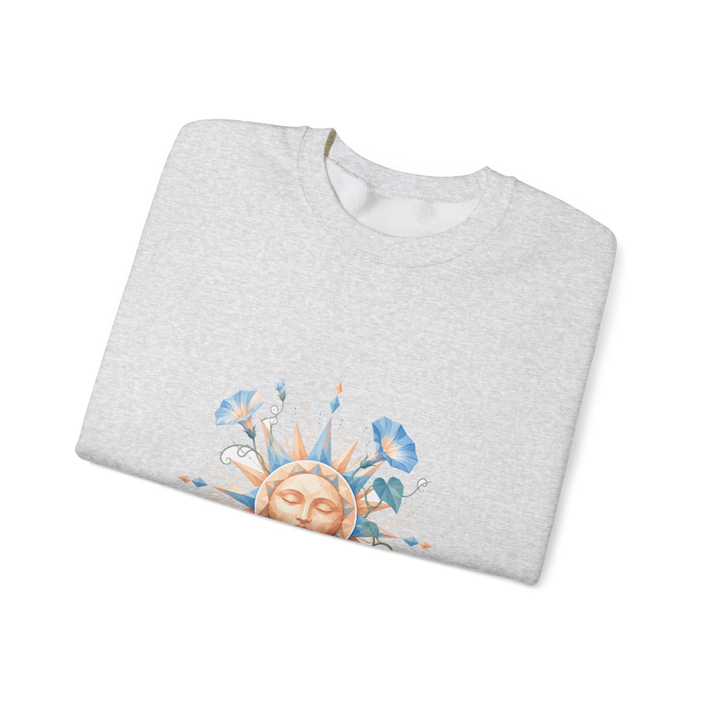 Matching Couple Sweatshirt - Sun & Moon Matching Couple Premium Fleece Sweatshirt Geometric Art His Hers Love Gift - Design B