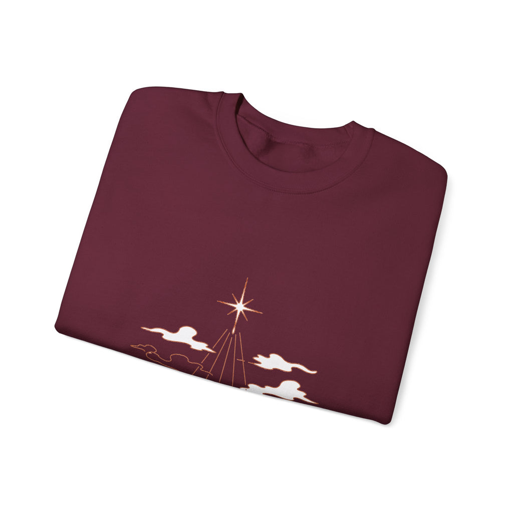 Matching Couple Sweatshirt - Evening & Morning Star Matching Couple Premium Fleece Sweatshirt Minimalist Art His Hers Christmas Gift - Design A