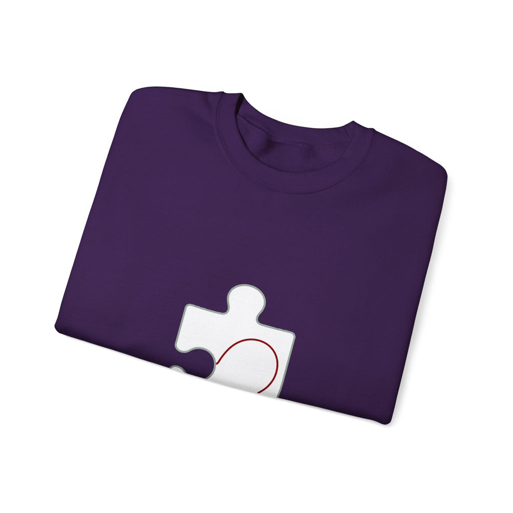 Matching Couple Sweatshirt - Puzzle Pieces Matching Couple Comfort Colors Crew Minimalist Art His Hers Christmas Gift - Design B