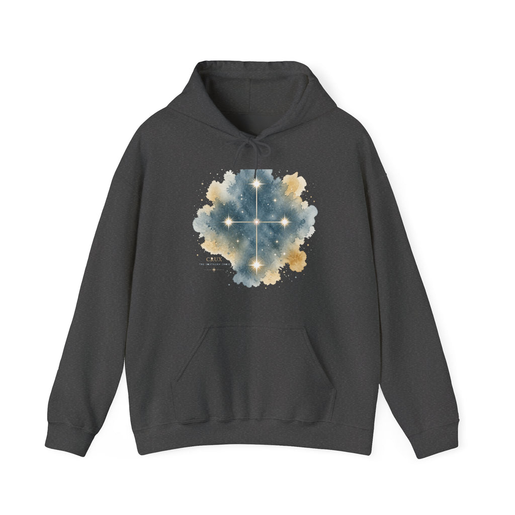 Matching Couple Sweatshirt - Aurora & Southern Cross Matching Couple Hooded Sweatshirt Watercolor Art His Hers Engagement Gift - Design B