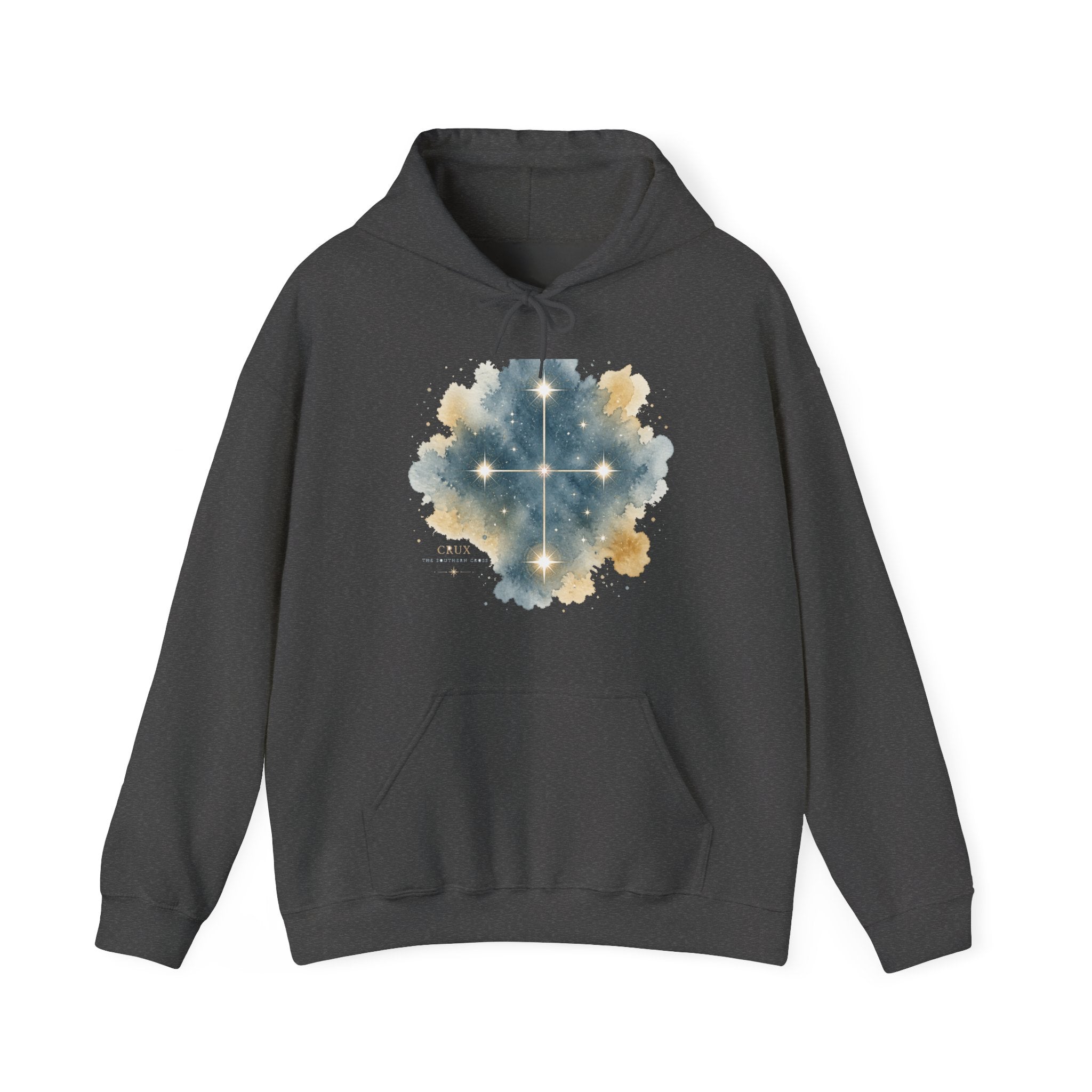Matching Couple Sweatshirt - Aurora & Southern Cross Matching Couple Hooded Sweatshirt Watercolor Art His Hers Engagement Gift - Design B