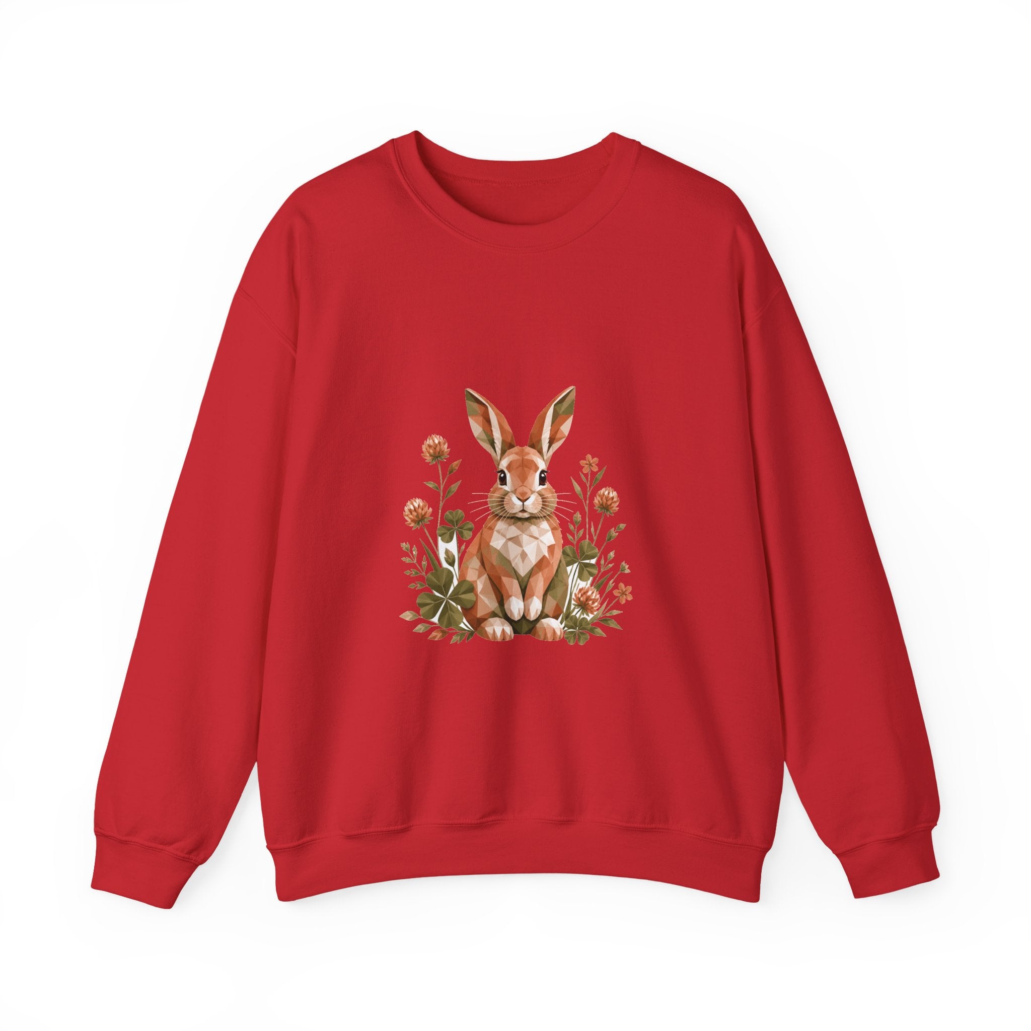 Matching Couple Sweatshirt - Fox & Rabbit Matching Couple Comfort Colors Crew Geometric Art His Hers Love Gift - Design B