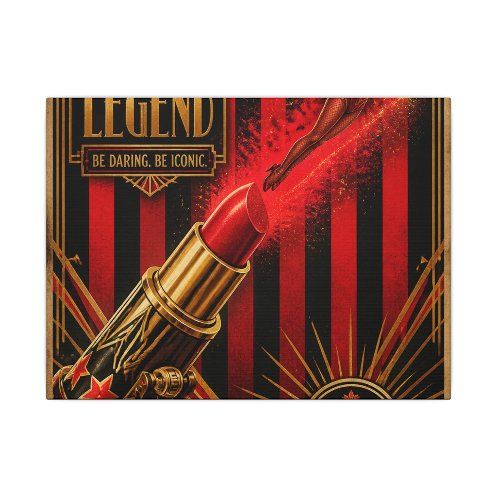 Lipstick Cannon Wall Art Canvas 24×36 Art Deco Bar Area Decor Maximalist Print
