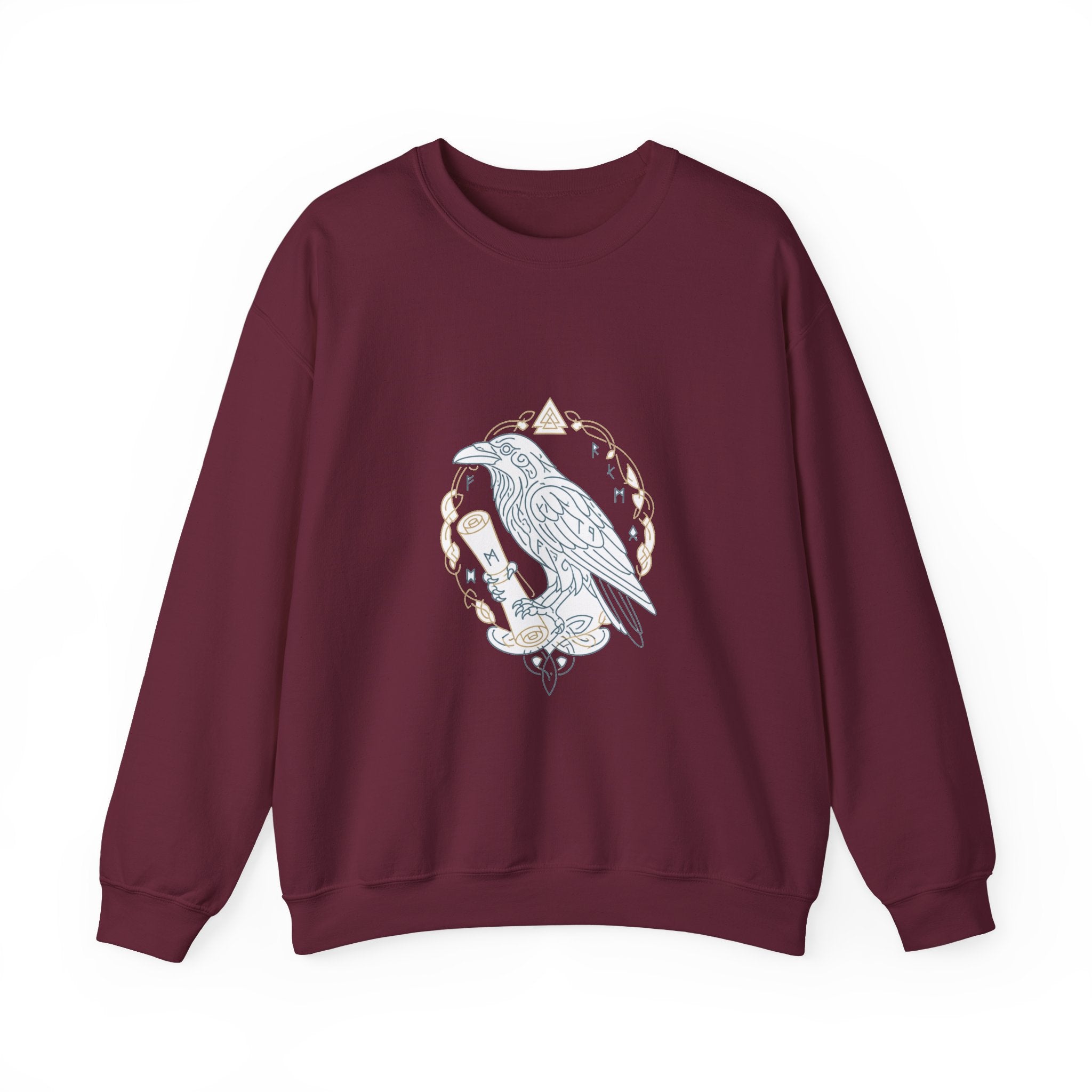 Matching Couple Sweatshirt - Huginn & Muninn Matching Couple Comfort Colors Crew Minimalist Art His Hers Christmas Gift - Design B