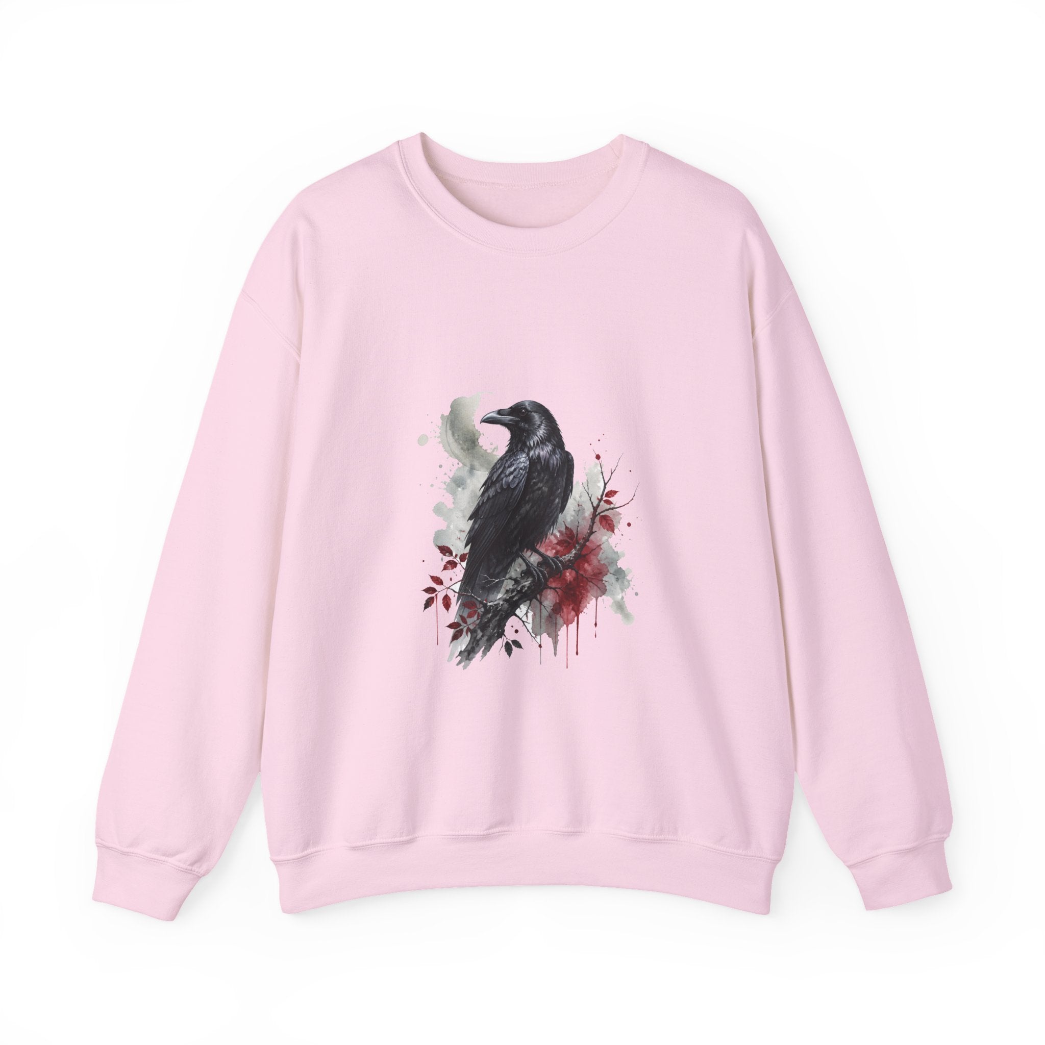 Matching Couple Sweatshirt - Raven & Swan Matching Couple Comfort Colors Crew Watercolor Art His Hers Birthday Gift - Design A