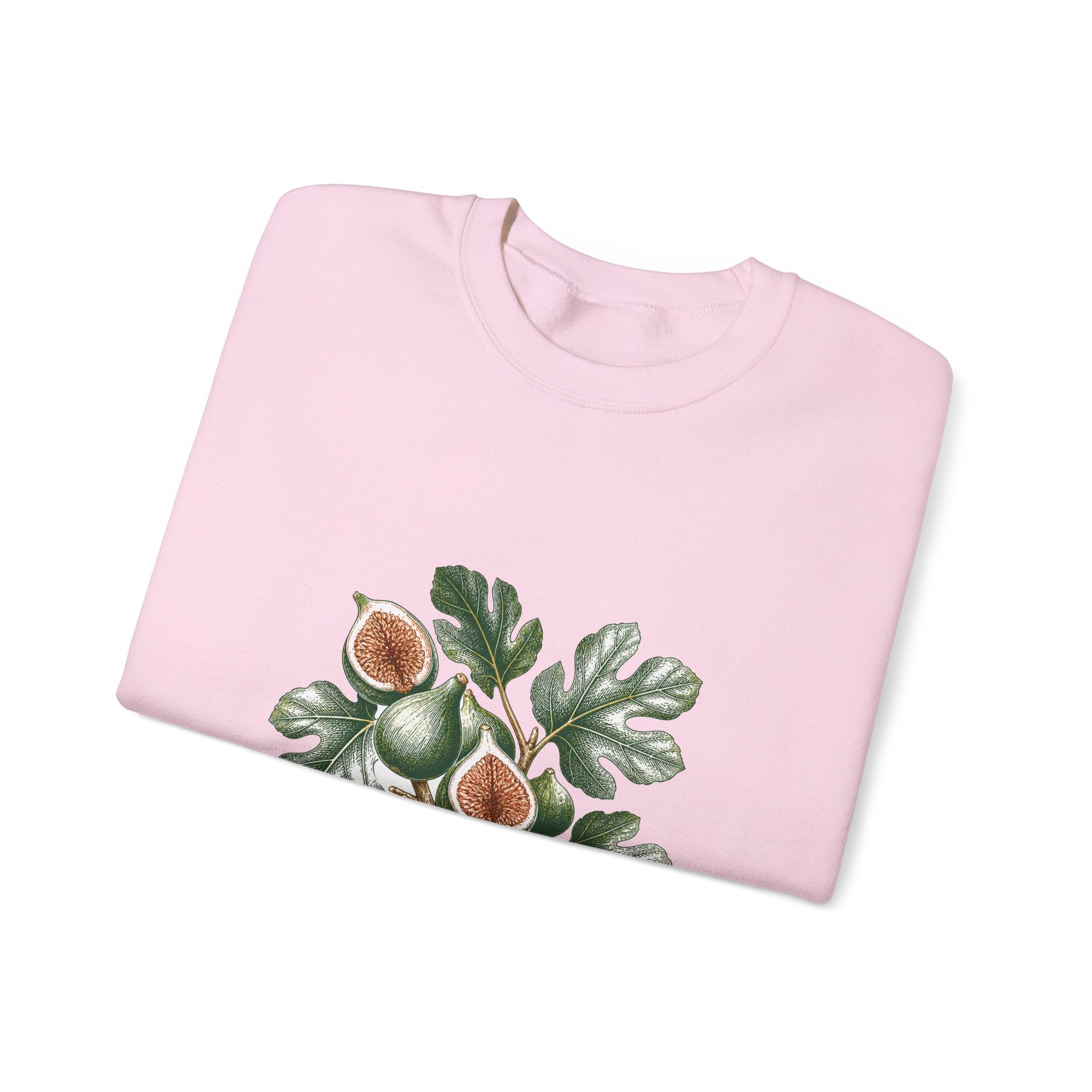 Matching Couple Sweatshirt - Olive Branch & Fig Matching Couple Premium Fleece Sweatshirt Hand-Drawn Art His Hers Anniversary Gift - Design B
