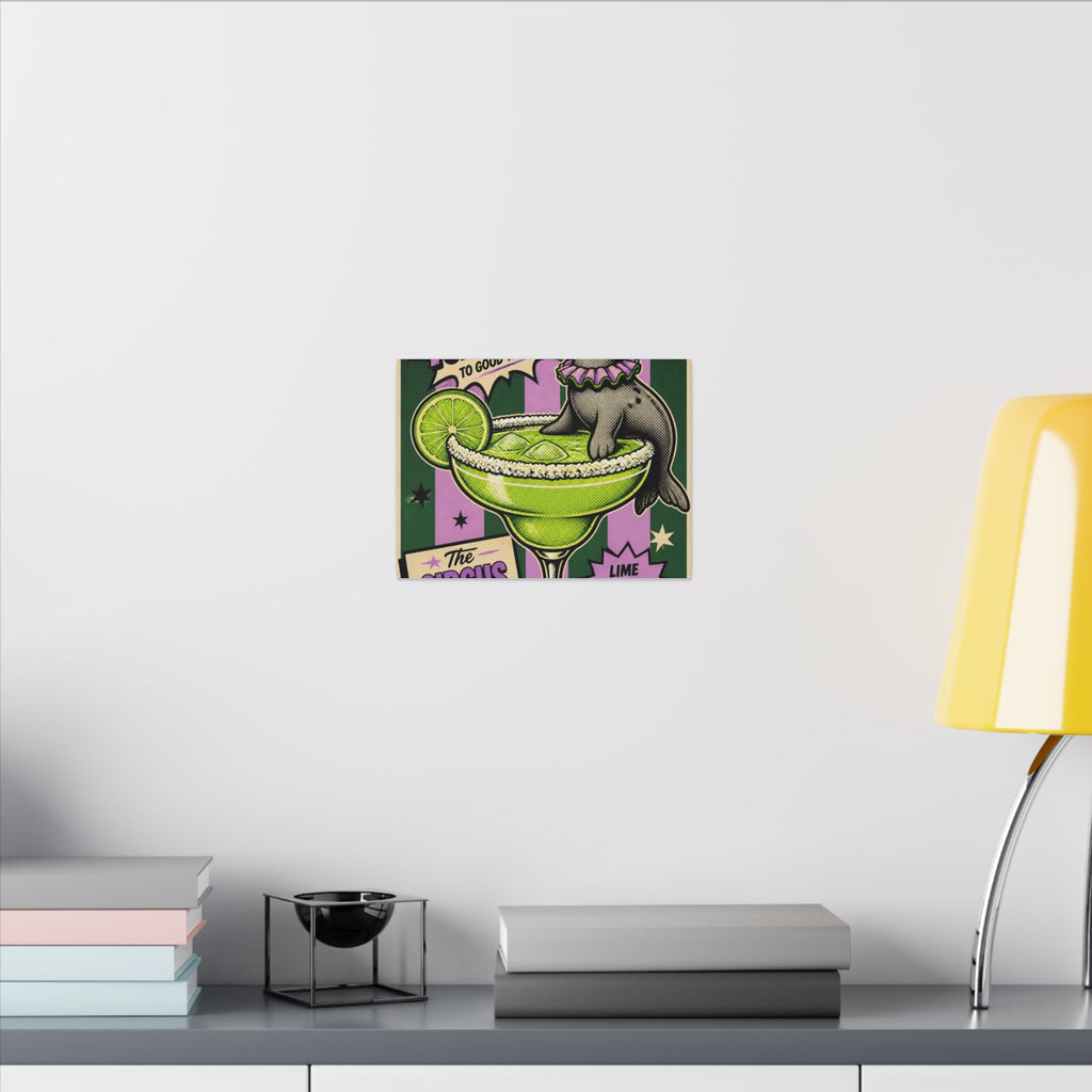 Margarita Balancing Seal Wall Art Canvas 16×20 Pop Art Living Room Decor Maximalist Print