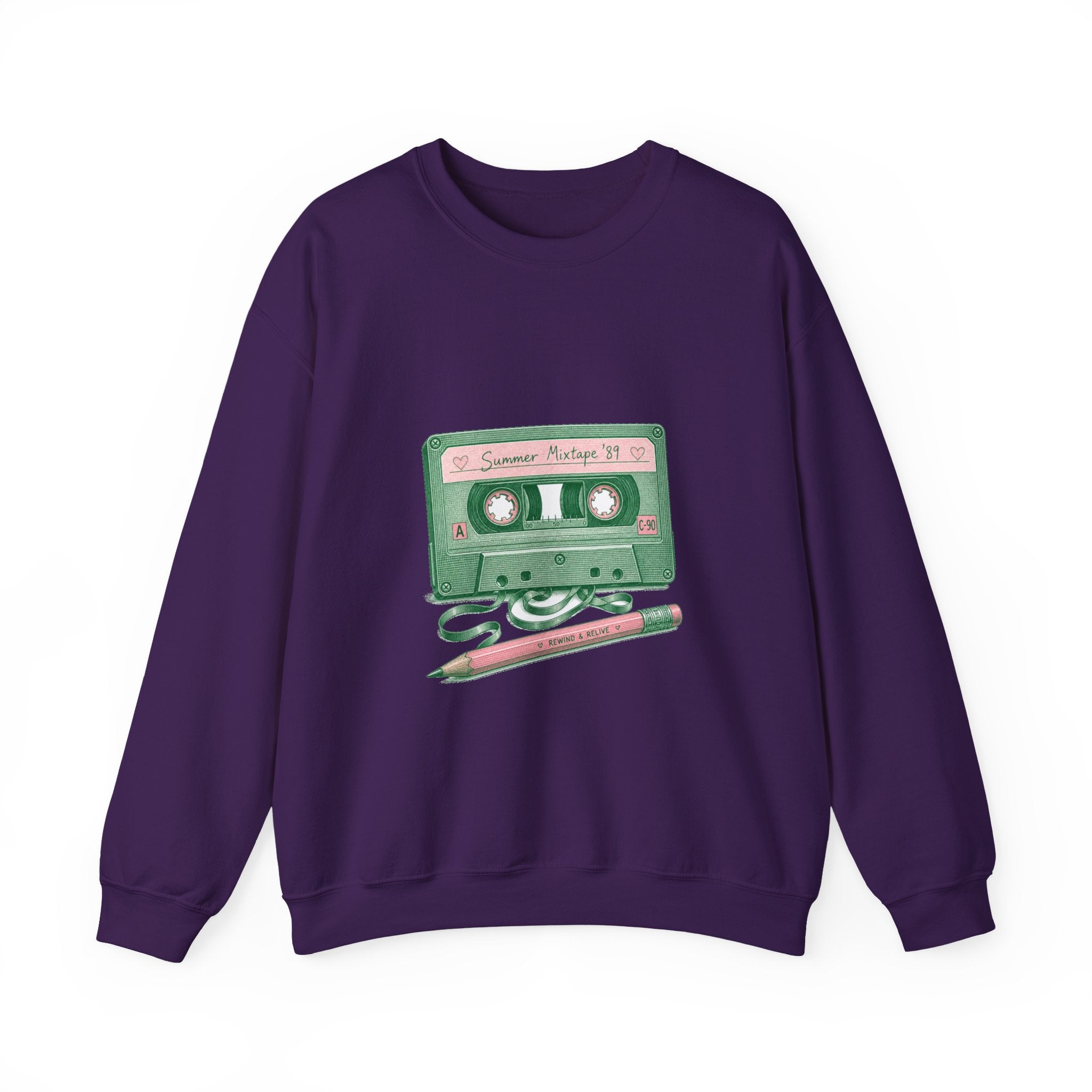 Matching Couple Sweatshirt - Vinyl & Cassette Matching Couple Comfort Colors Crew Vintage Art His Hers Honeymoon Gift - Design B