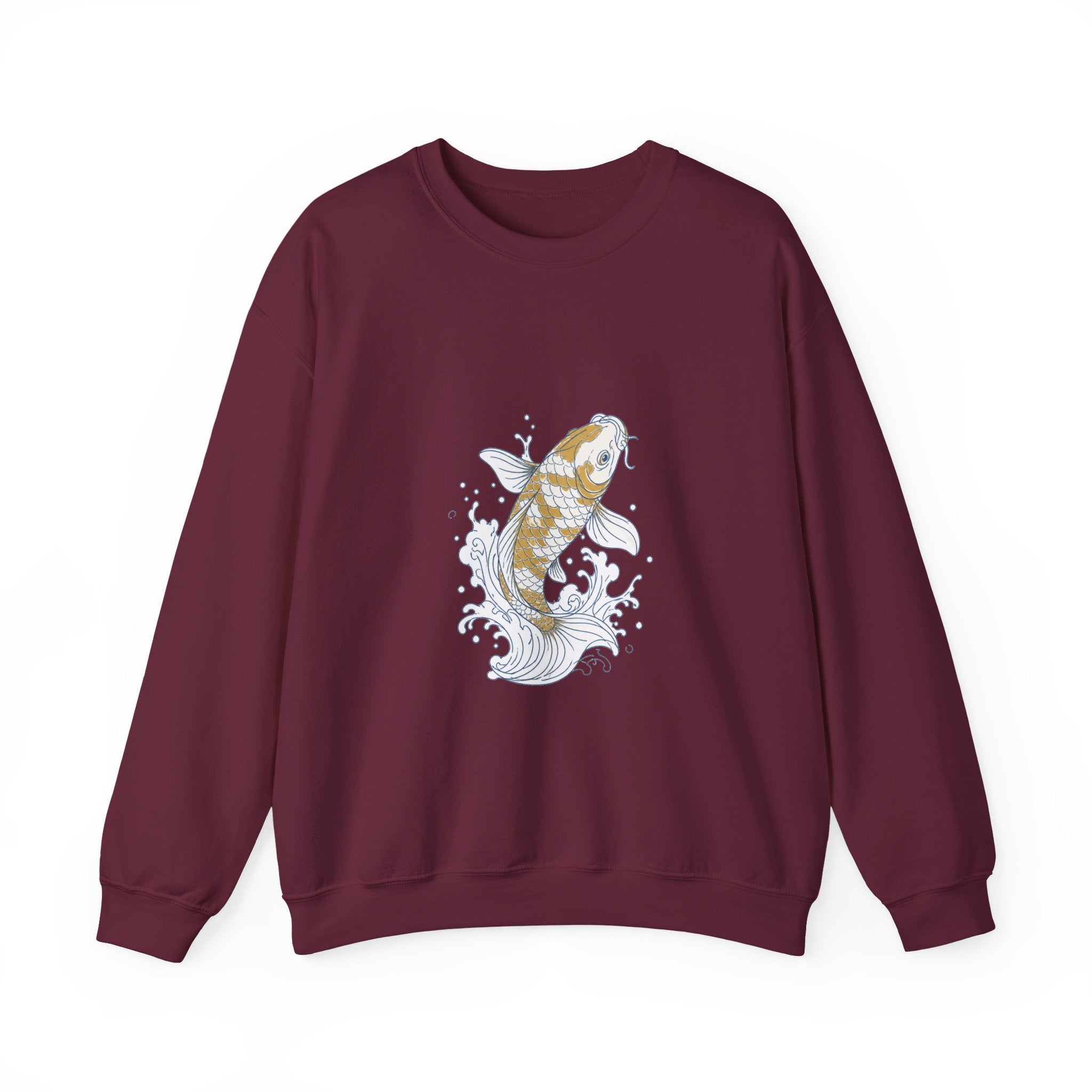 Matching Couple Sweatshirt - Koi Fish Yin Yang Matching Couple Crewneck Sweatshirt Minimalist Art His Hers Valentine Gift - Design A
