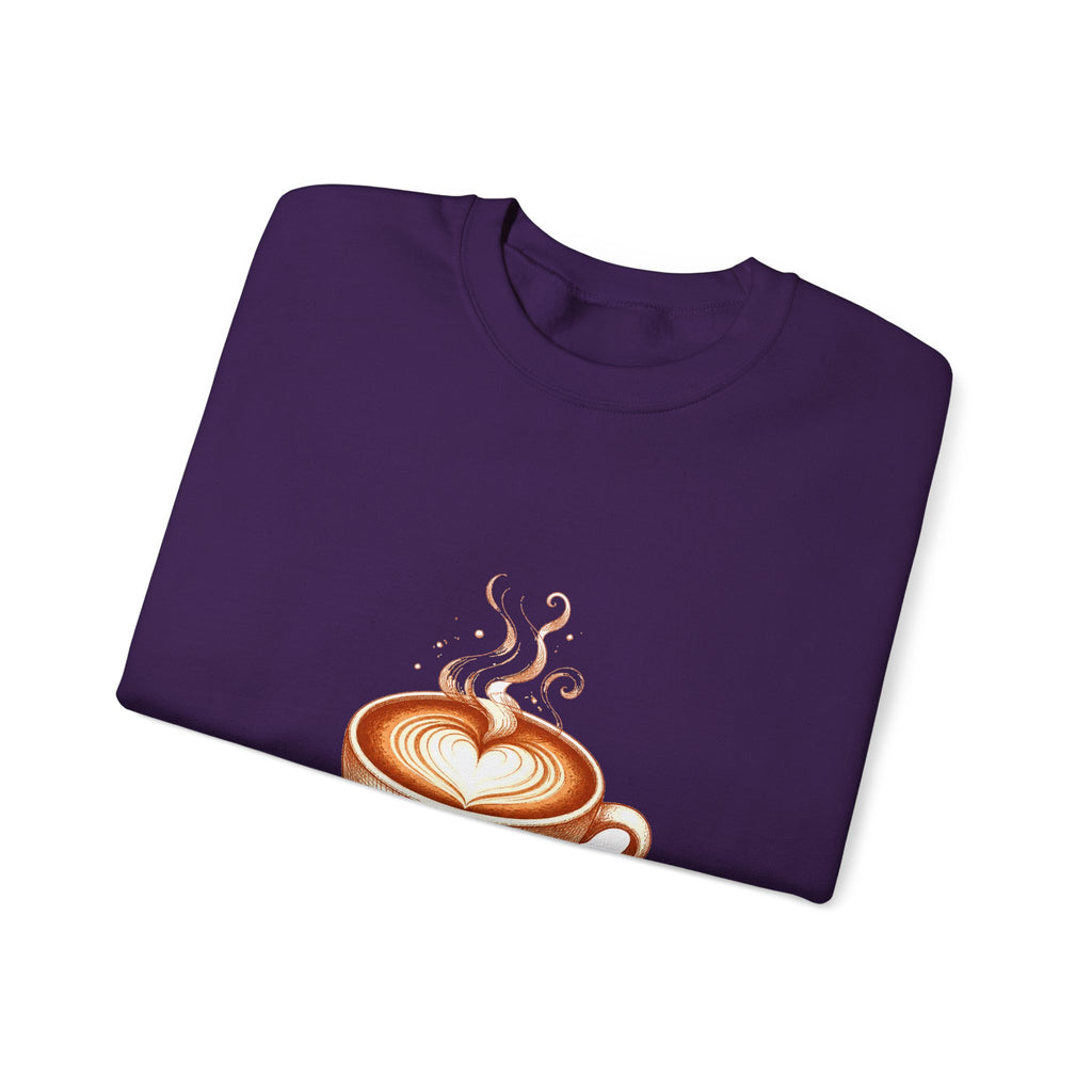Matching Couple Sweatshirt - Coffee & Tea Matching Couple Crewneck Sweatshirt Hand-Drawn Art His Hers Best Friend Gift - Design A
