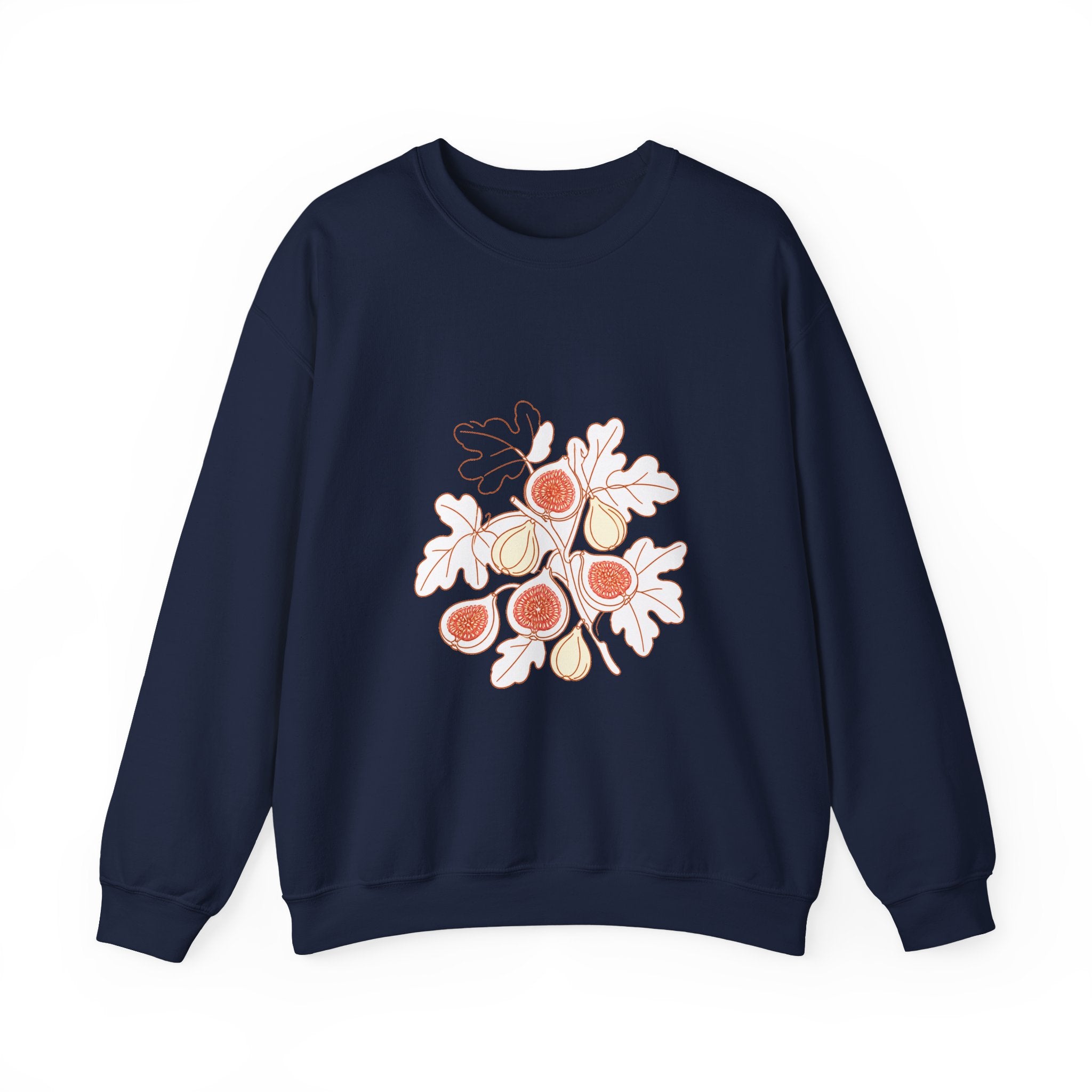 Matching Couple Sweatshirt - Olive Branch & Fig Matching Couple Premium Fleece Sweatshirt Minimalist Art His Hers Christmas Gift - Design B