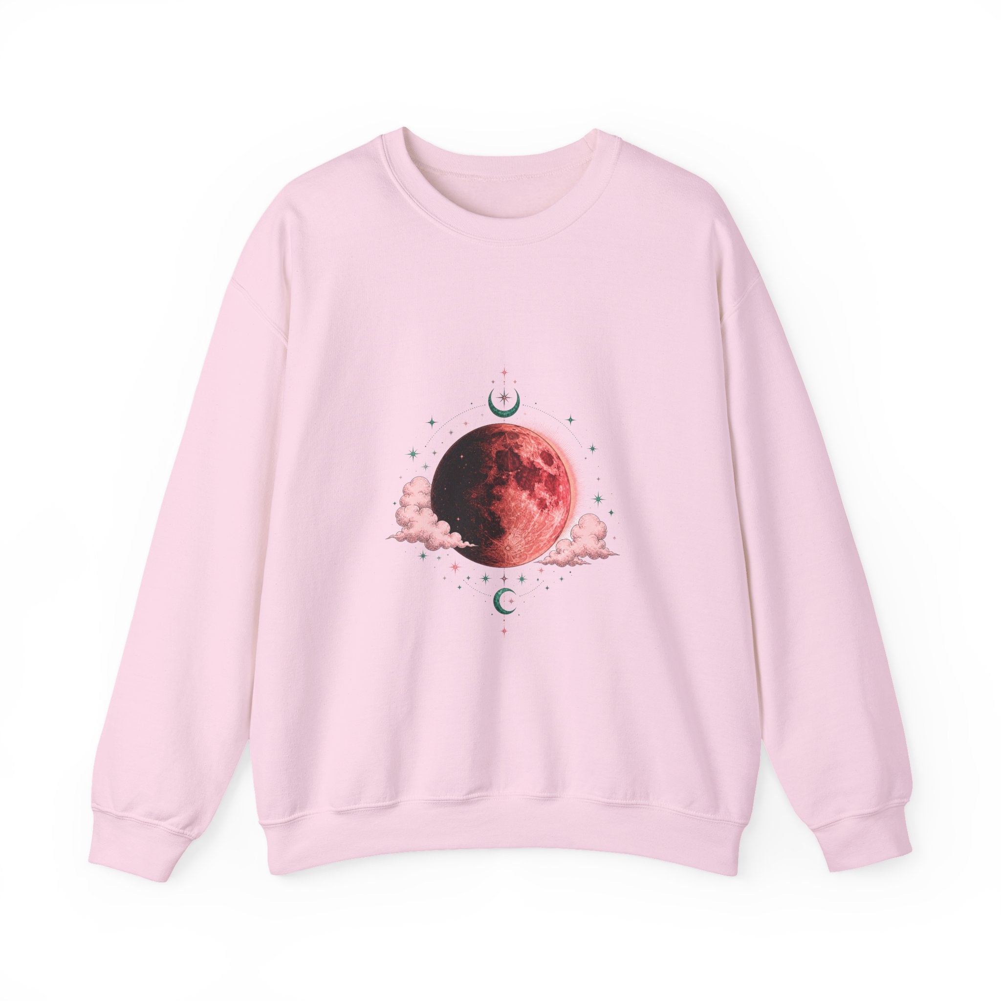 Matching Couple Sweatshirt - Solar & Lunar Eclipse Matching Couple Crewneck Sweatshirt Hand-Drawn Art His Hers Best Friend Gift - Design B
