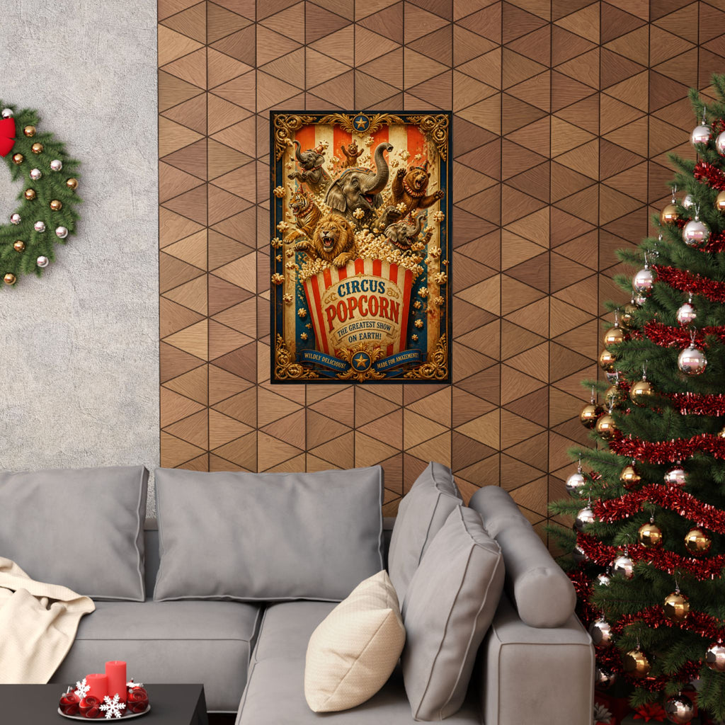 Popcorn Box Animals Wall Art Poster 18×24 Baroque Home Office Decor Maximalist Print