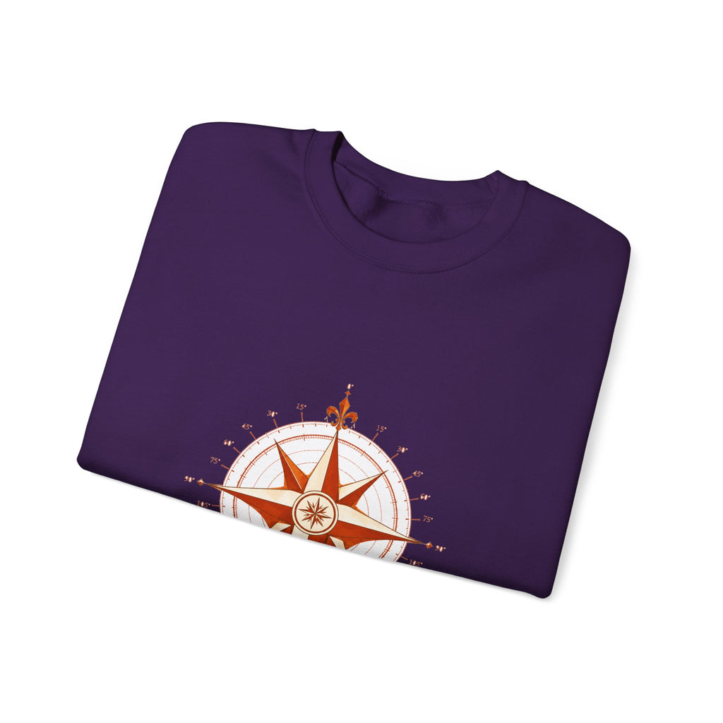 Matching Couple Sweatshirt - Compass North & South Matching Couple Comfort Colors Crew Geometric Art His Hers Love Gift - Design B