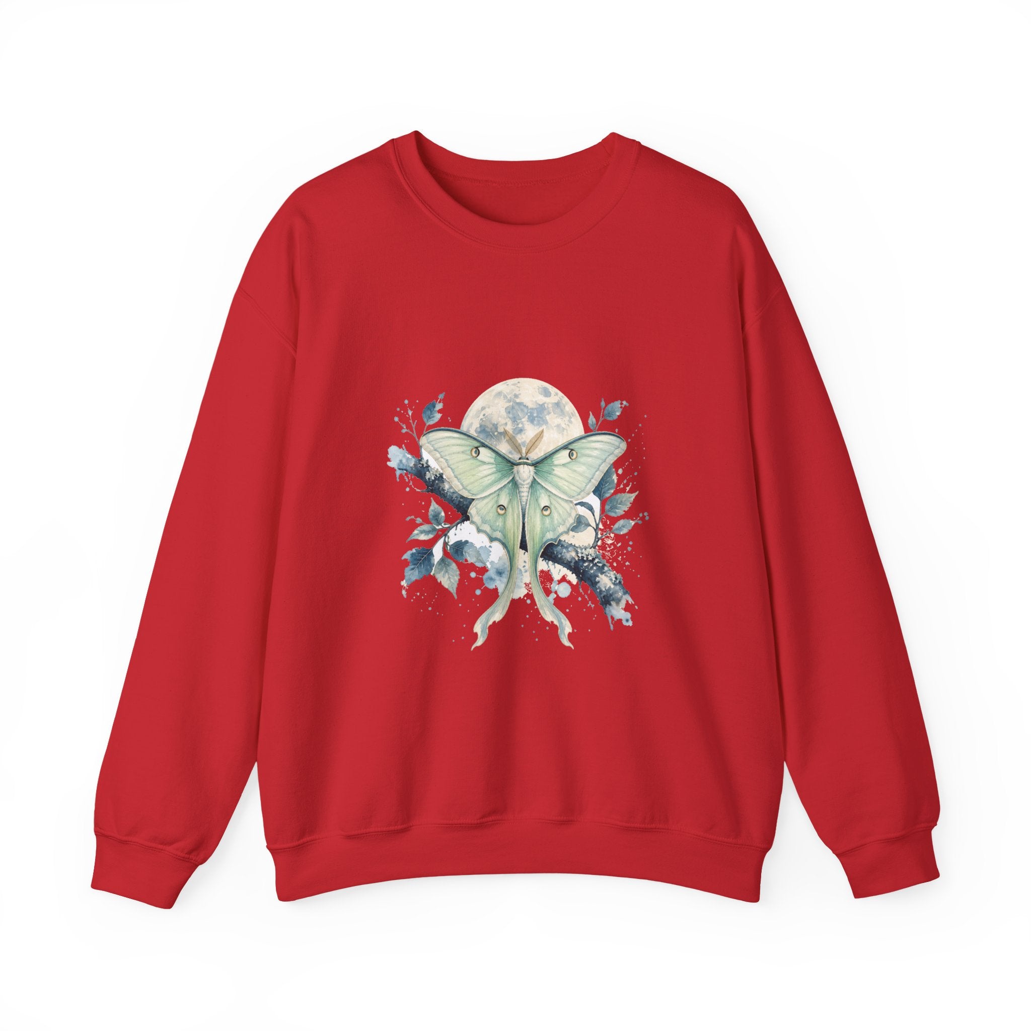 Matching Couple Sweatshirt - Butterfly & Moth Matching Couple Comfort Colors Crew Watercolor Art His Hers Birthday Gift - Design B