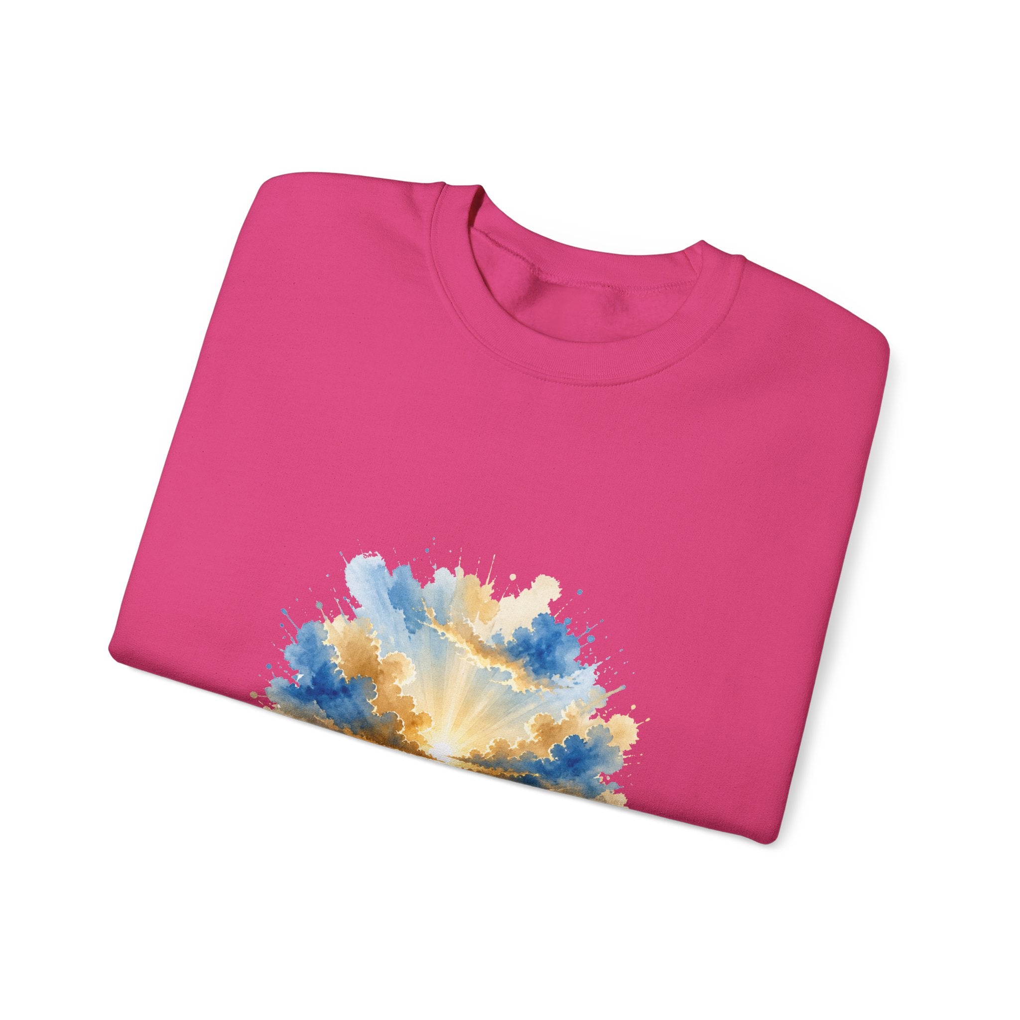 Matching Couple Sweatshirt - Sunrise & Sunset Matching Couple Crewneck Sweatshirt Watercolor Art His Hers Engagement Gift - Design A