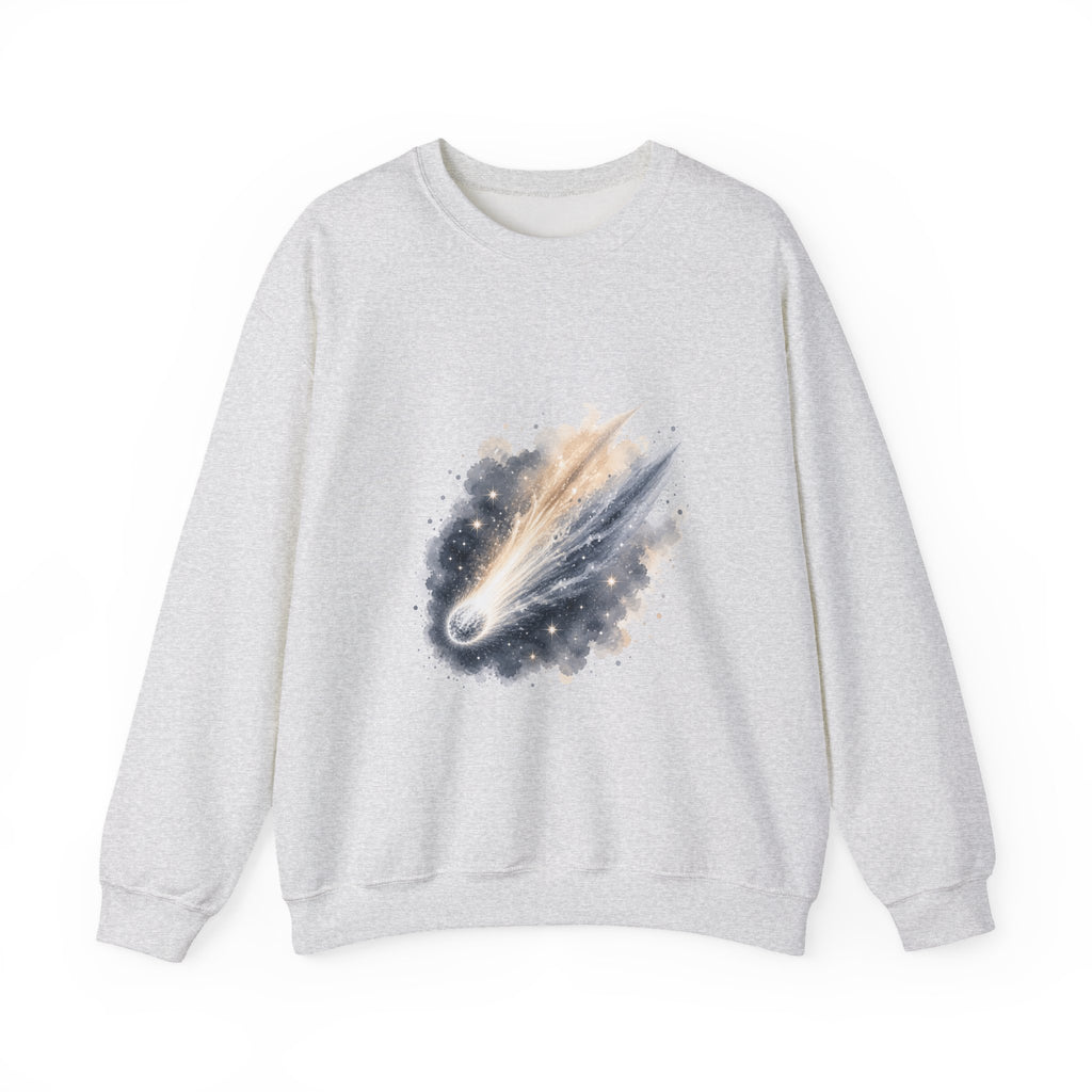 Matching Couple Sweatshirt - Comet & Asteroid Matching Couple Comfort Colors Crew Watercolor Art His Hers Birthday Gift - Design A