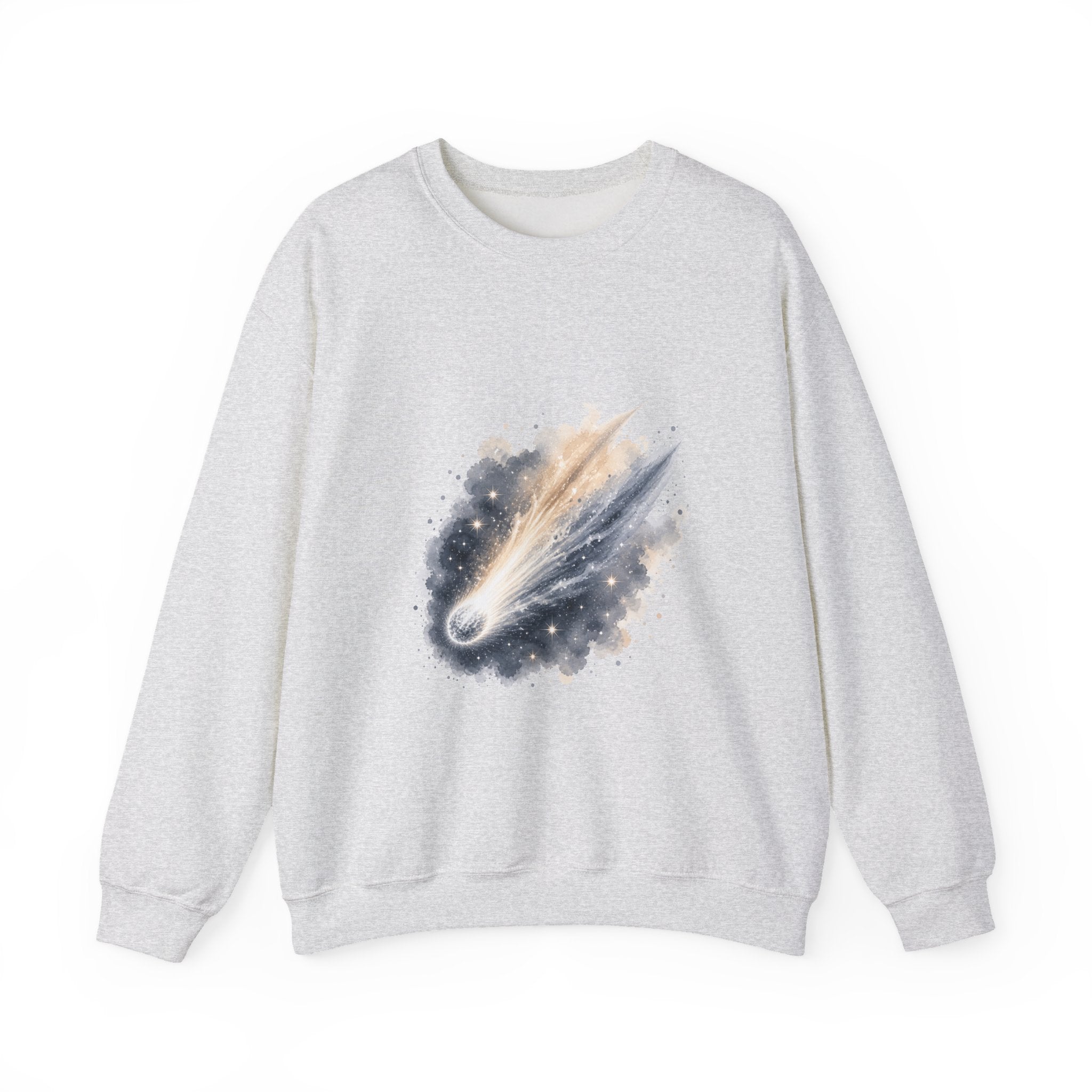 Matching Couple Sweatshirt - Comet & Asteroid Matching Couple Comfort Colors Crew Watercolor Art His Hers Birthday Gift - Design A