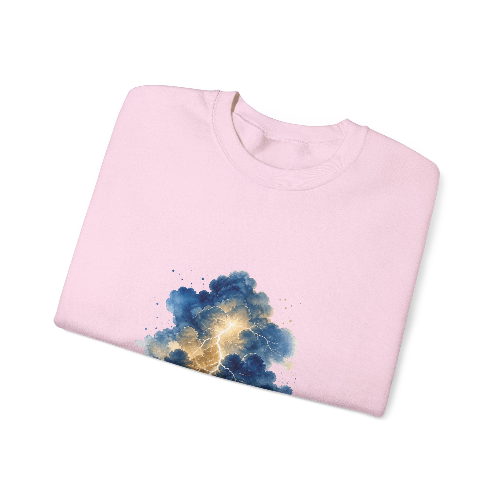 Matching Couple Sweatshirt - Storm & Rainbow Matching Couple Comfort Colors Crew Watercolor Art His Hers Birthday Gift - Design A