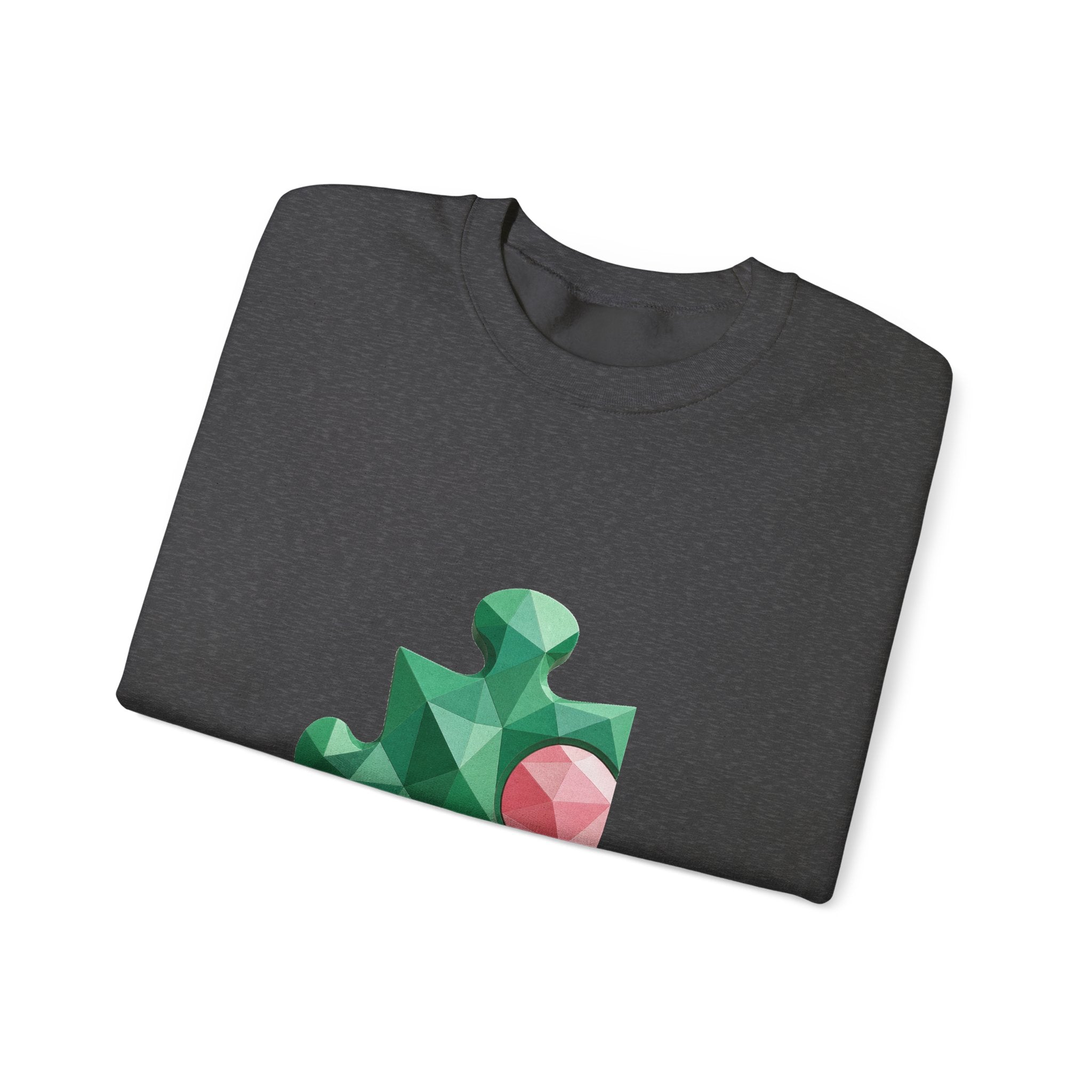 Matching Couple Sweatshirt - Puzzle Pieces Matching Couple Crewneck Sweatshirt Geometric Art His Hers Couple Gift - Design A