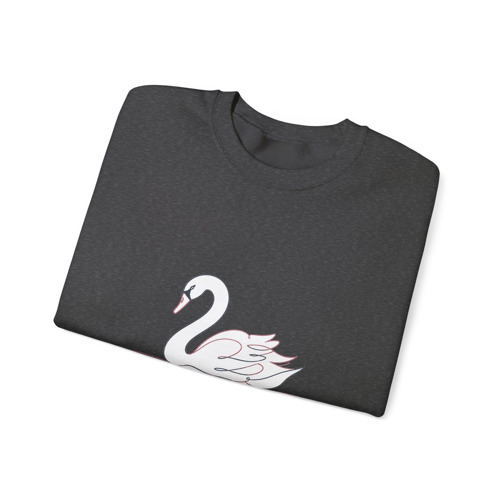 Matching Couple Sweatshirt - Raven & Swan Matching Couple Comfort Colors Crew Minimalist Art His Hers Christmas Gift - Design B