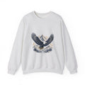 Matching Couple Sweatshirt - Eagle & Whale Matching Couple Crewneck Sweatshirt Vintage Art His Hers Wedding Gift - Design A