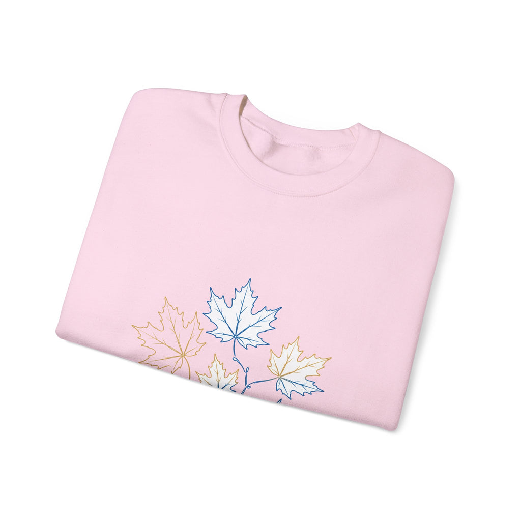 Matching Couple Sweatshirt - Cherry Blossom & Maple Leaf Matching Couple Premium Fleece Sweatshirt Minimalist Art His Hers Christmas Gift - Design B