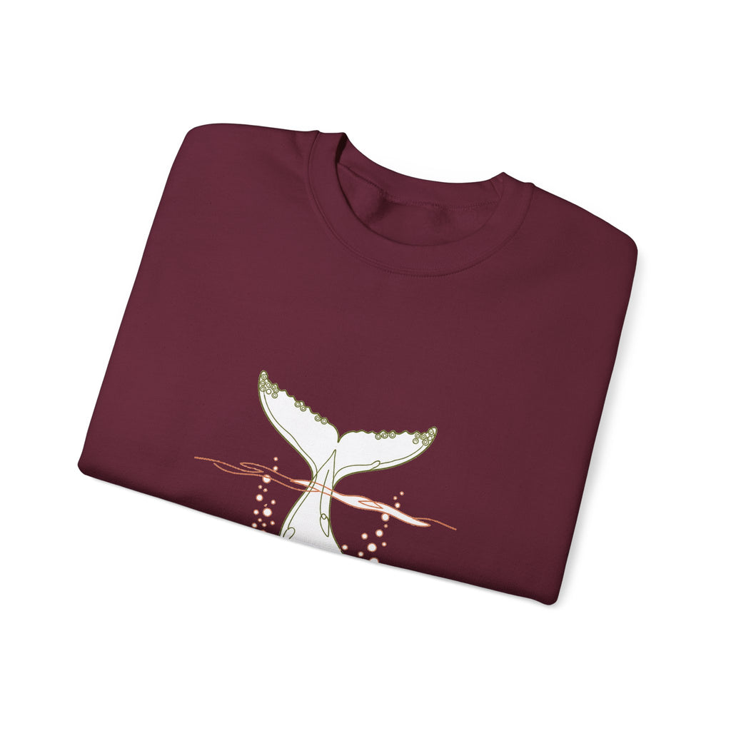 Matching Couple Sweatshirt - Eagle & Whale Matching Couple Premium Fleece Sweatshirt Minimalist Art His Hers Christmas Gift - Design B