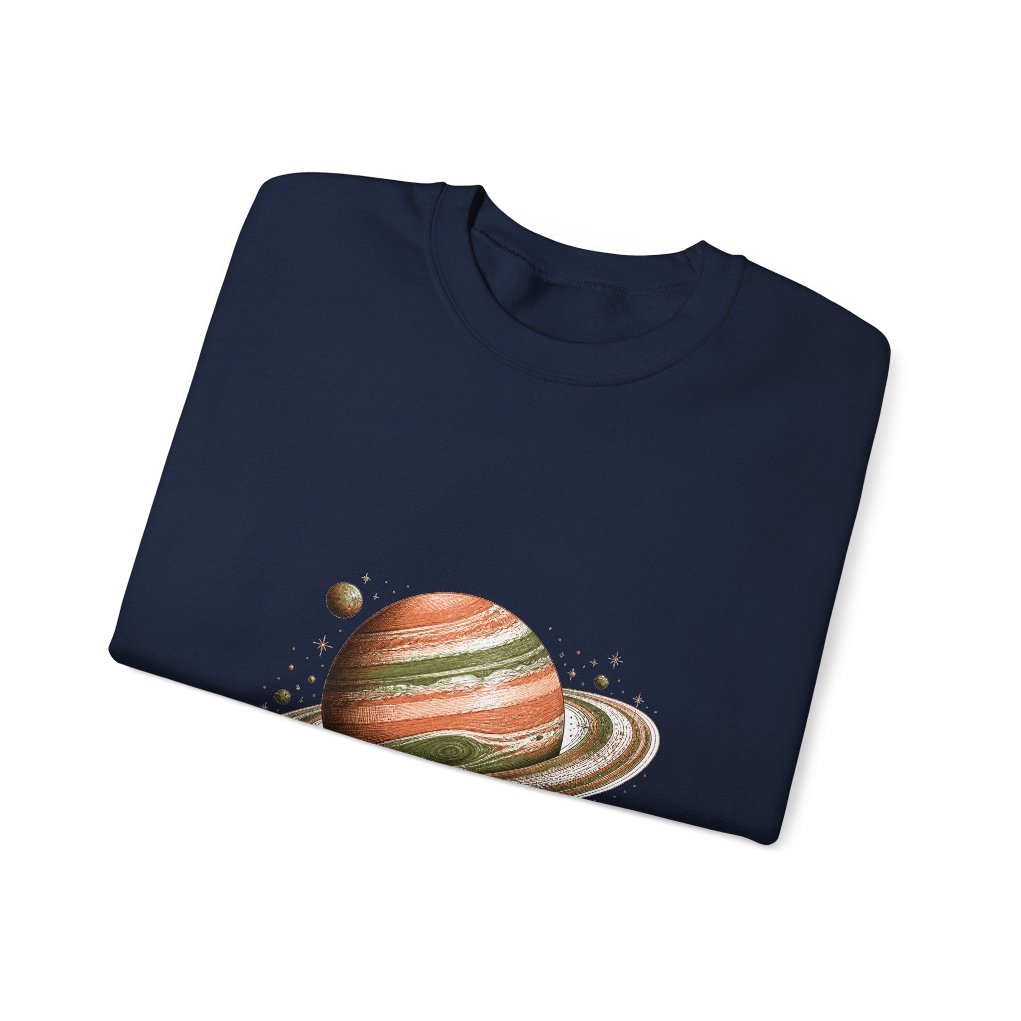 Matching Couple Sweatshirt - Astronaut & Planet Matching Couple Comfort Colors Crew Hand-Drawn Art His Hers Anniversary Gift - Design B
