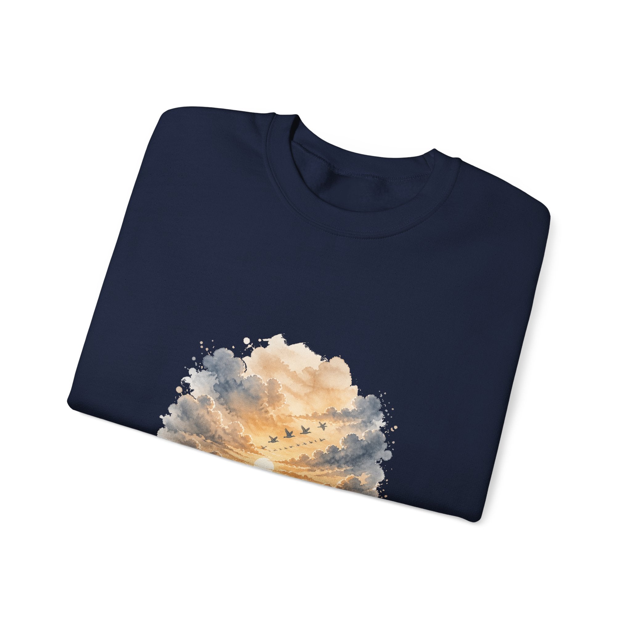 Matching Couple Sweatshirt - Sunrise & Sunset Matching Couple Premium Fleece Sweatshirt Watercolor Art His Hers Birthday Gift - Design B
