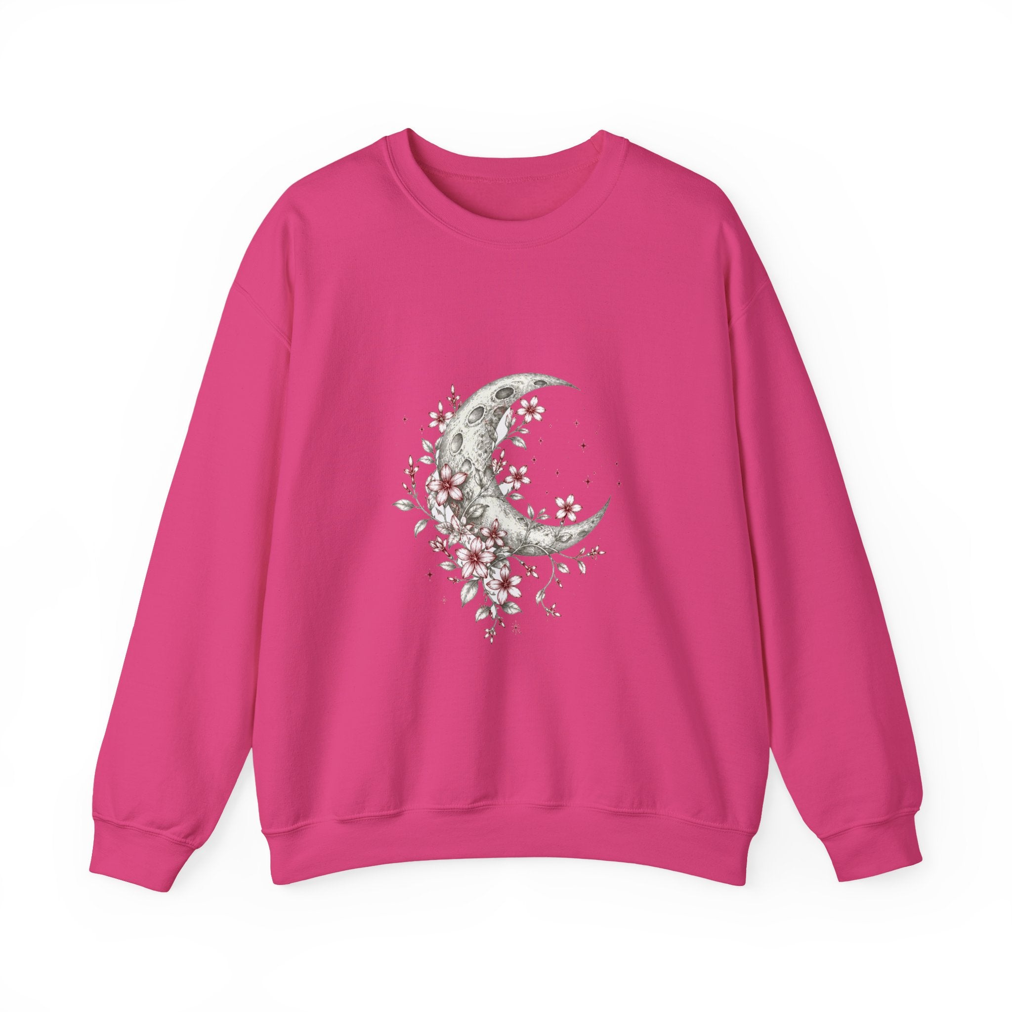 Matching Couple Sweatshirt - Sun & Moon Matching Couple Crewneck Sweatshirt Hand-Drawn Art His Hers Best Friend Gift - Design A