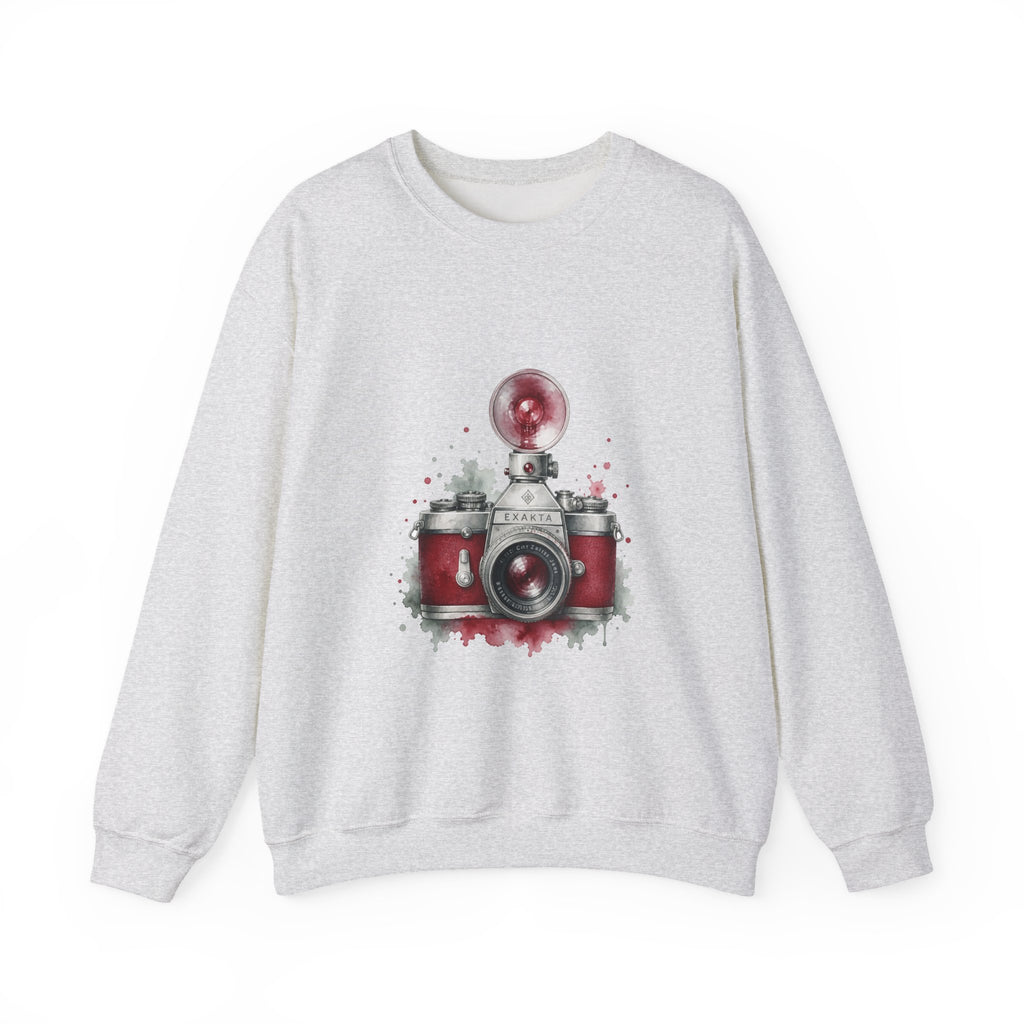 Matching Couple Sweatshirt - Camera & Film Matching Couple Comfort Colors Crew Watercolor Art His Hers Birthday Gift - Design A