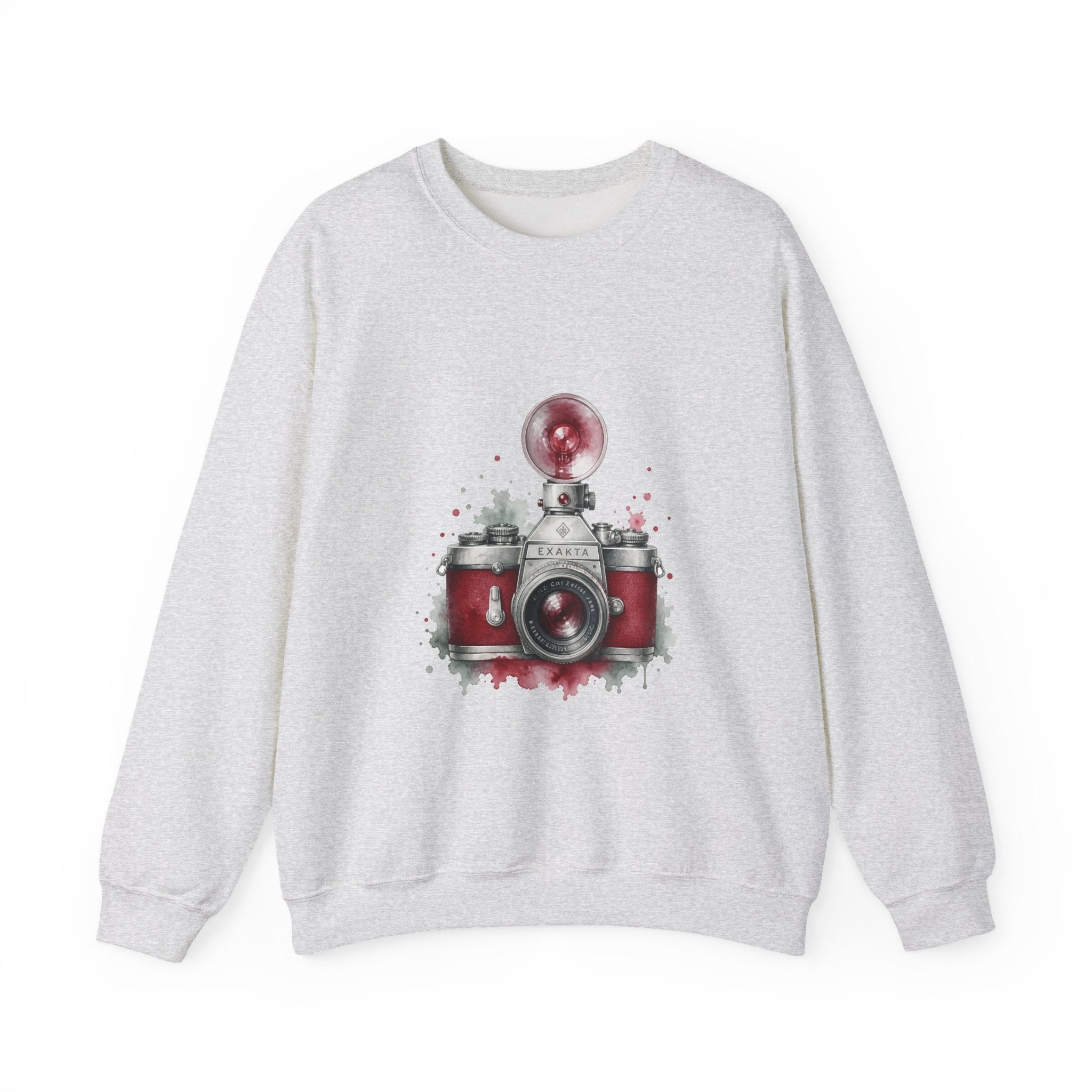 Matching Couple Sweatshirt - Camera & Film Matching Couple Comfort Colors Crew Watercolor Art His Hers Birthday Gift - Design A