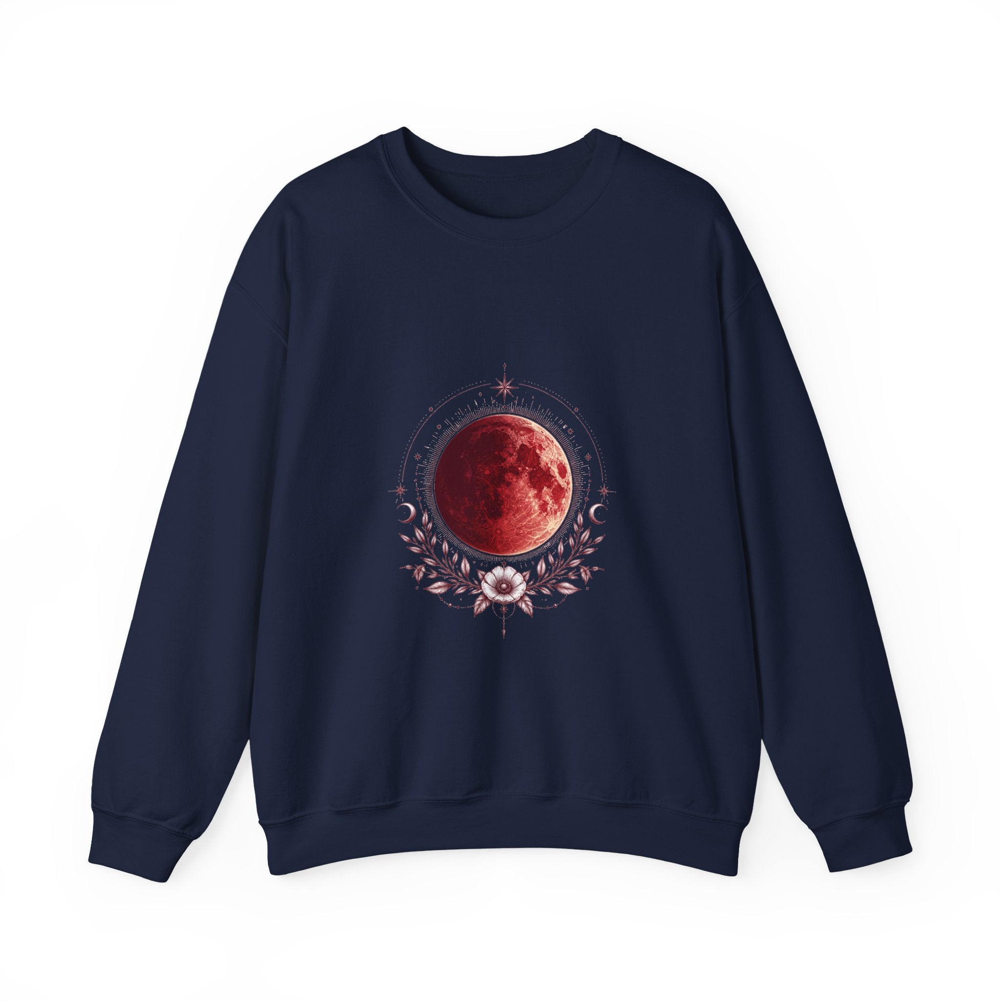 Matching Couple Sweatshirt - Solar & Lunar Eclipse Matching Couple Premium Fleece Sweatshirt Vintage Art His Hers Honeymoon Gift - Design B