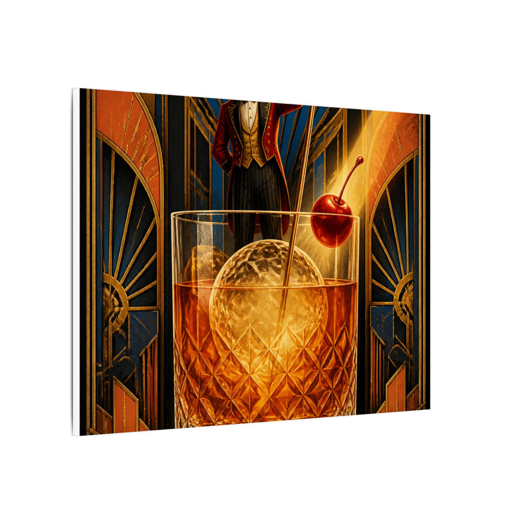 Old Fashioned Ringmaster Wall Art Canvas 24×36 Art Deco Bar Area Decor Maximalist Print