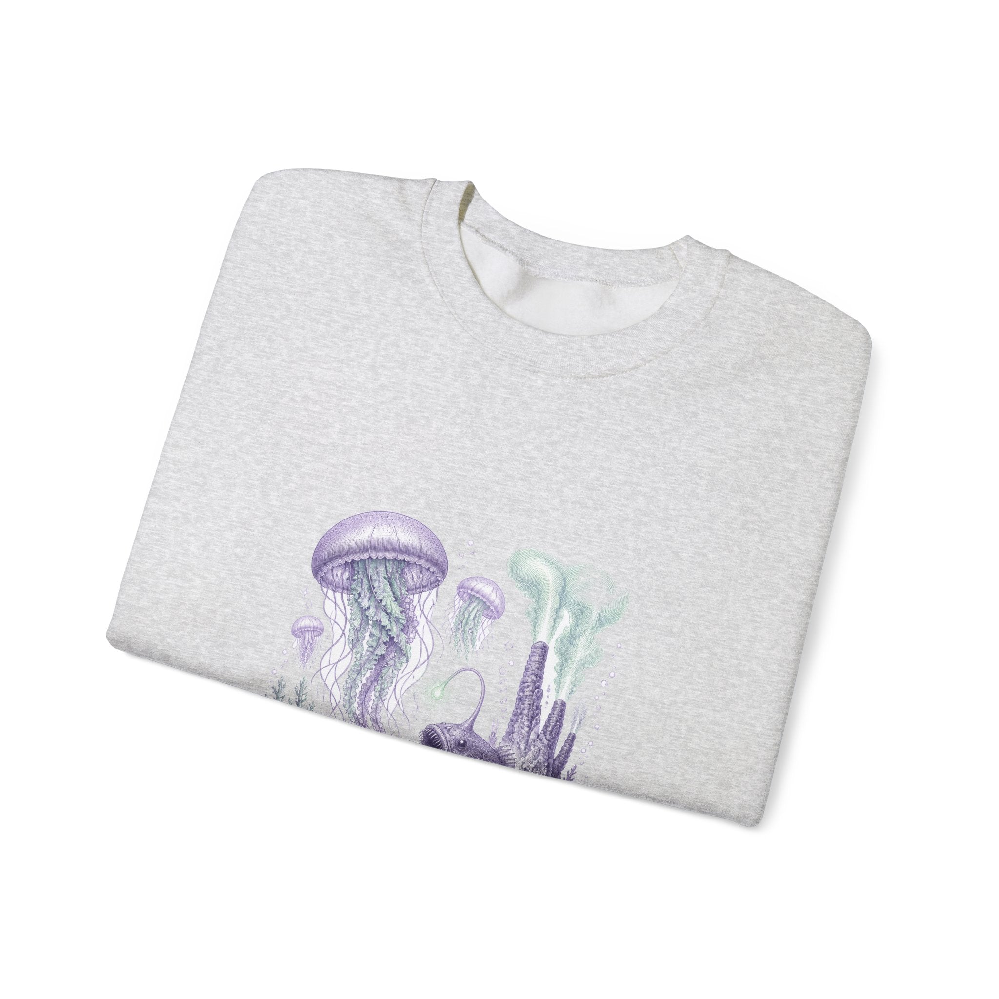 Matching Couple Sweatshirt - Coral Reef & Deep Sea Matching Couple Comfort Colors Crew Vintage Art His Hers Honeymoon Gift - Design B