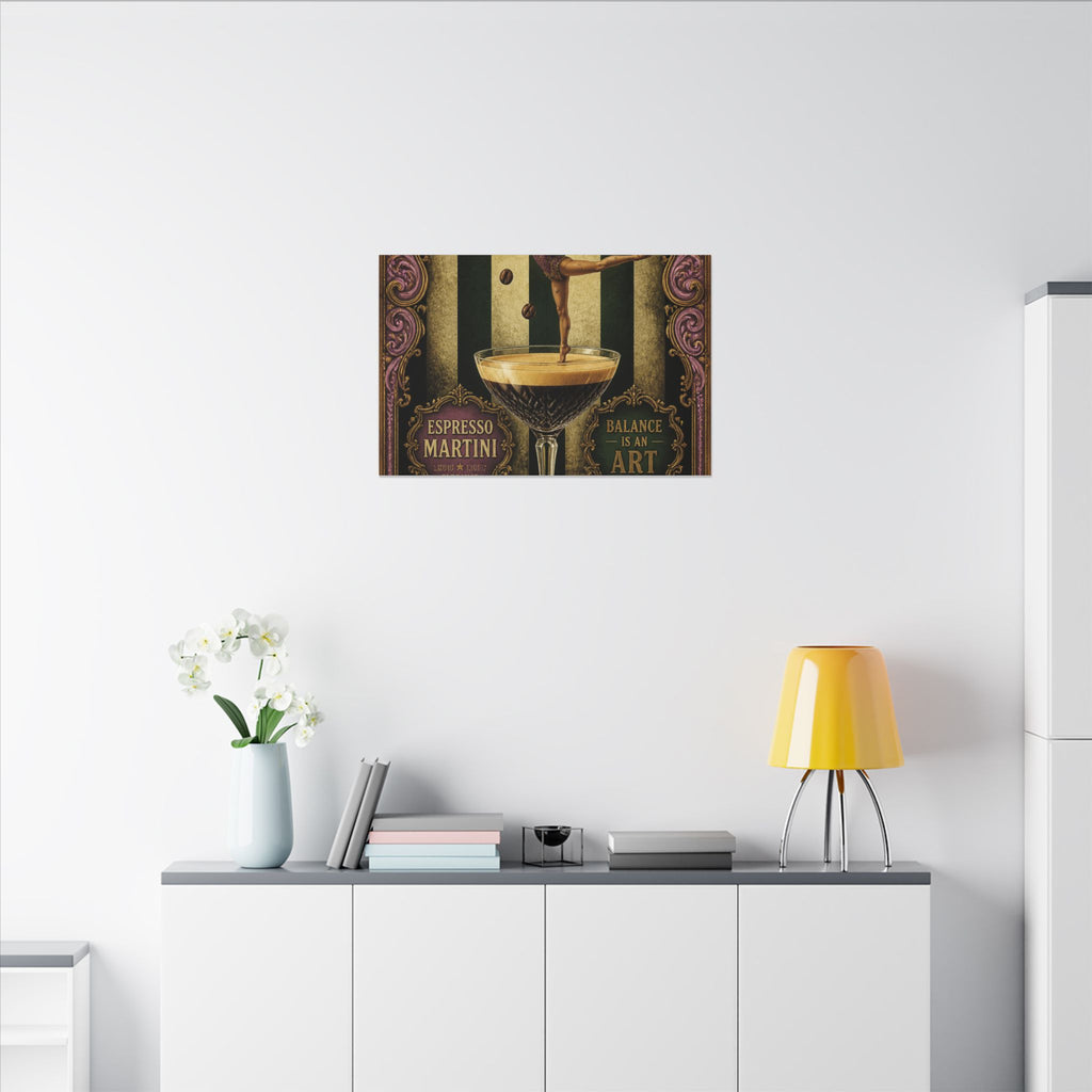 Espresso Martini Acrobat Wall Art Canvas 24×36 Baroque Studio Decor Maximalist Print