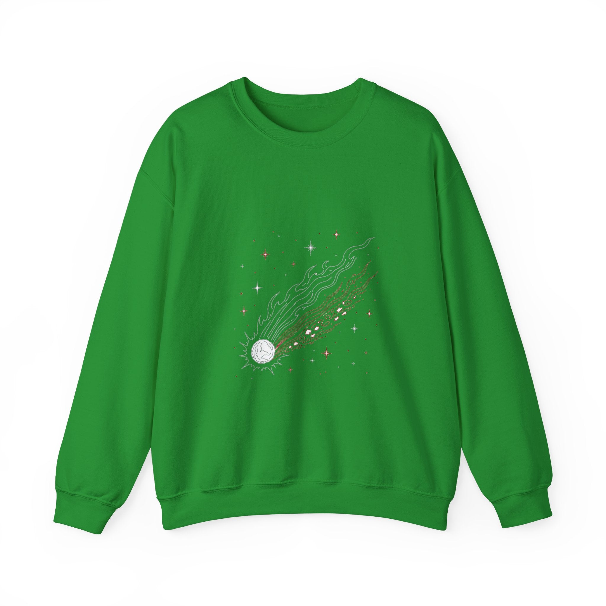 Matching Couple Sweatshirt - Comet & Asteroid Matching Couple Premium Fleece Sweatshirt Minimalist Art His Hers Christmas Gift - Design A