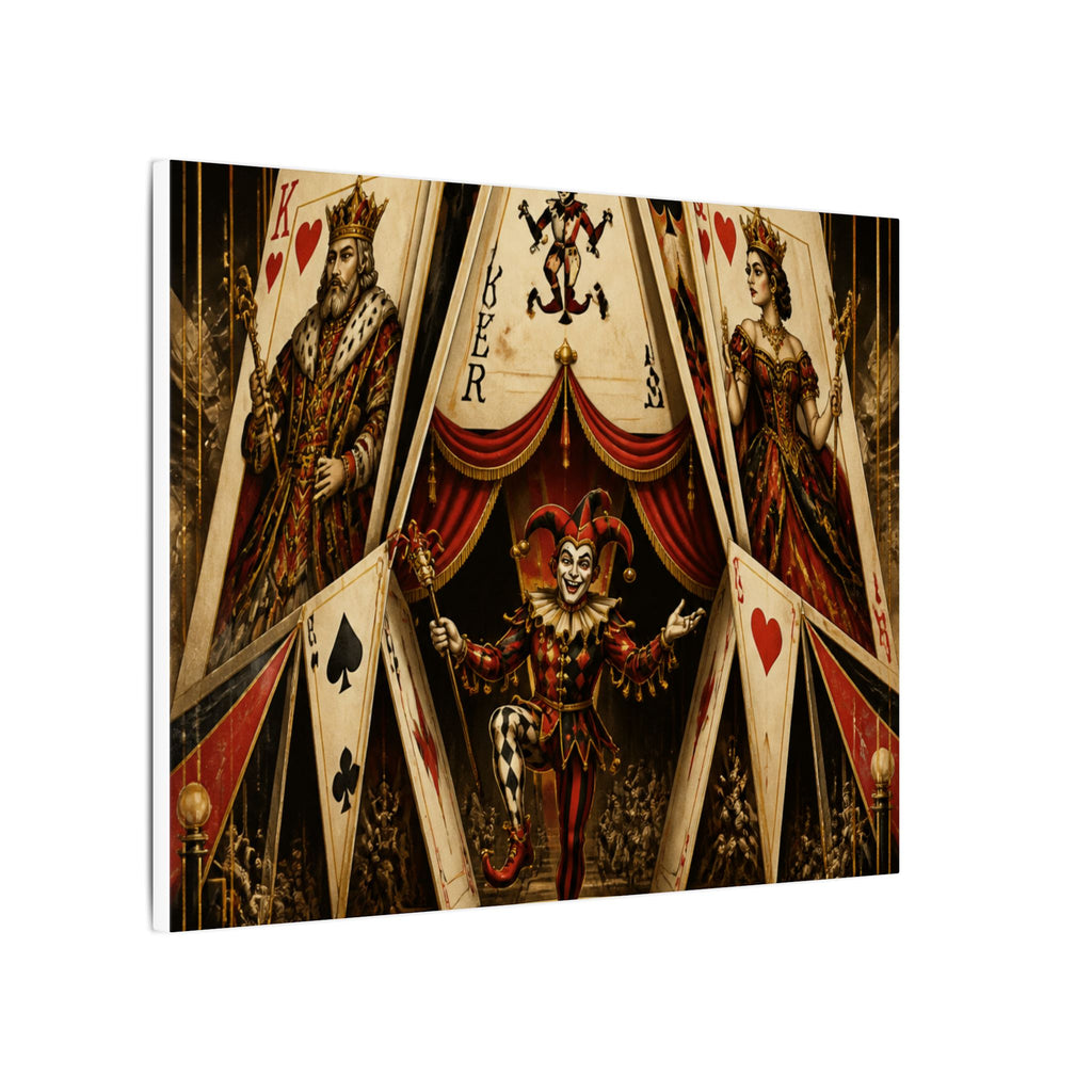 Playing Cards Tent Wall Art Canvas 24×36 Art Deco Bar Area Decor Maximalist Print