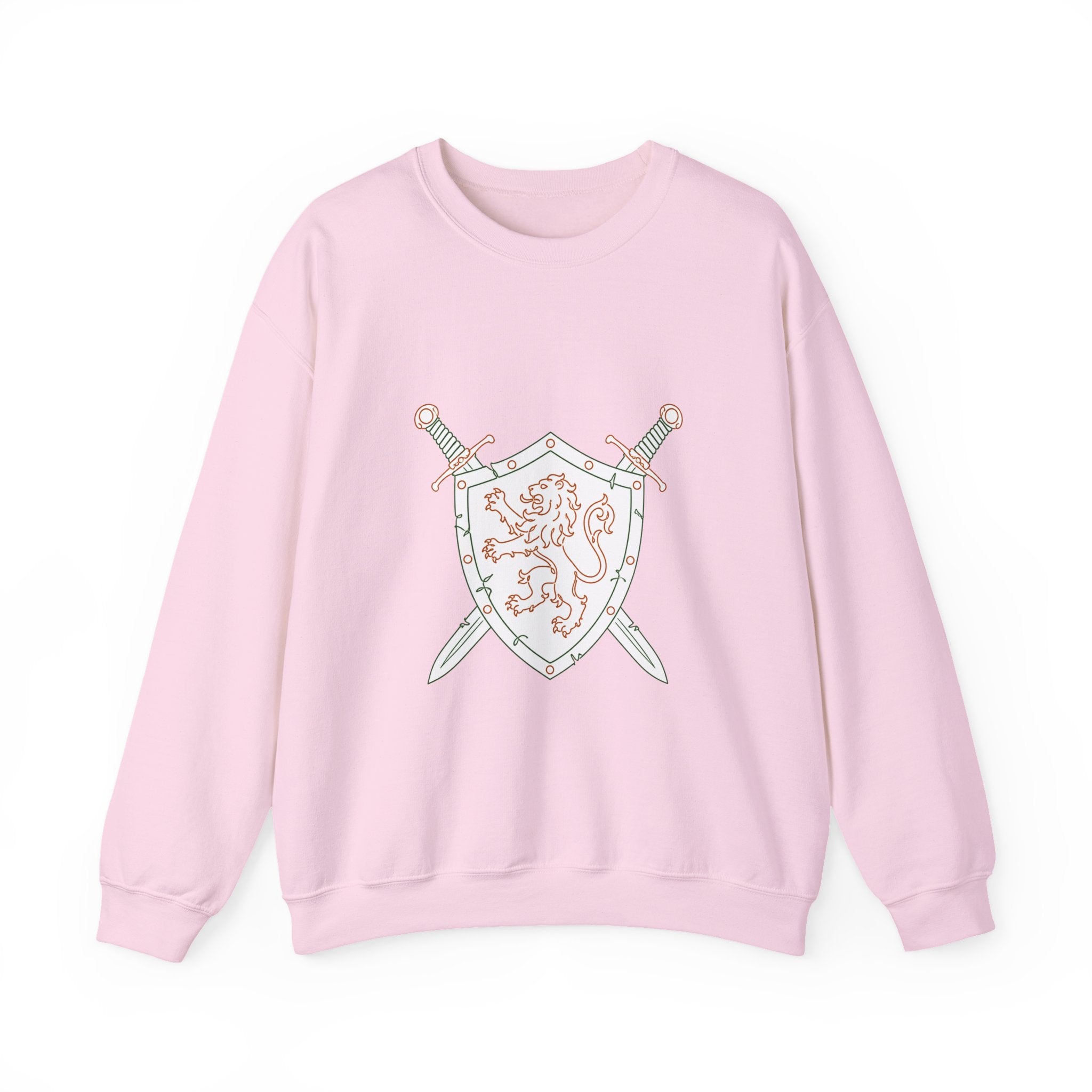 Matching Couple Sweatshirt - Crown & Shield Matching Couple Premium Fleece Sweatshirt Minimalist Art His Hers Christmas Gift - Design B