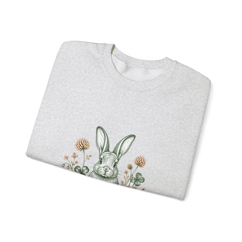 Matching Couple Sweatshirt - Fox & Rabbit Matching Couple Comfort Colors Crew Hand-Drawn Art His Hers Anniversary Gift - Design B