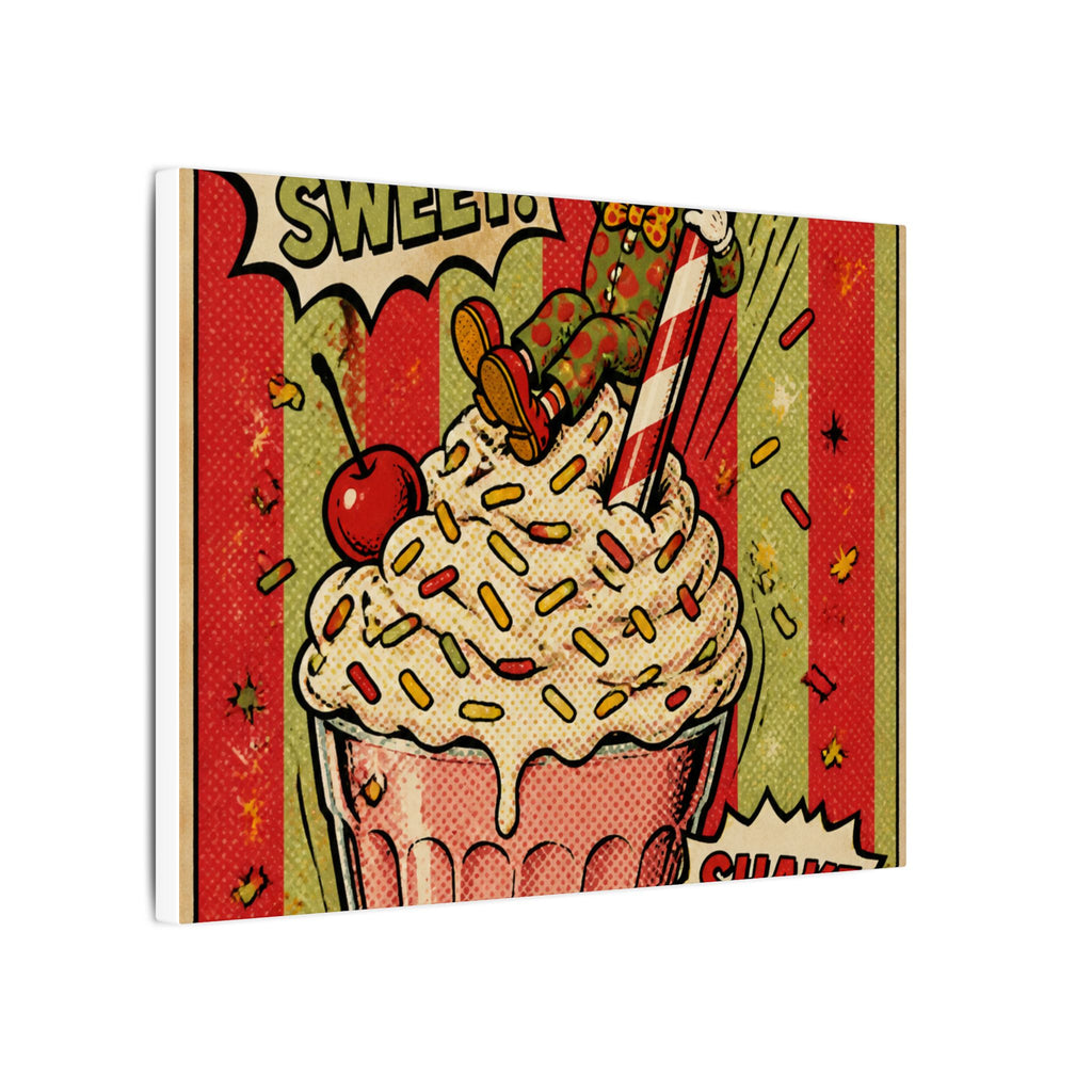 Milkshake Slide Clown Wall Art Canvas 16×20 Pop Art Living Room Decor Maximalist Print