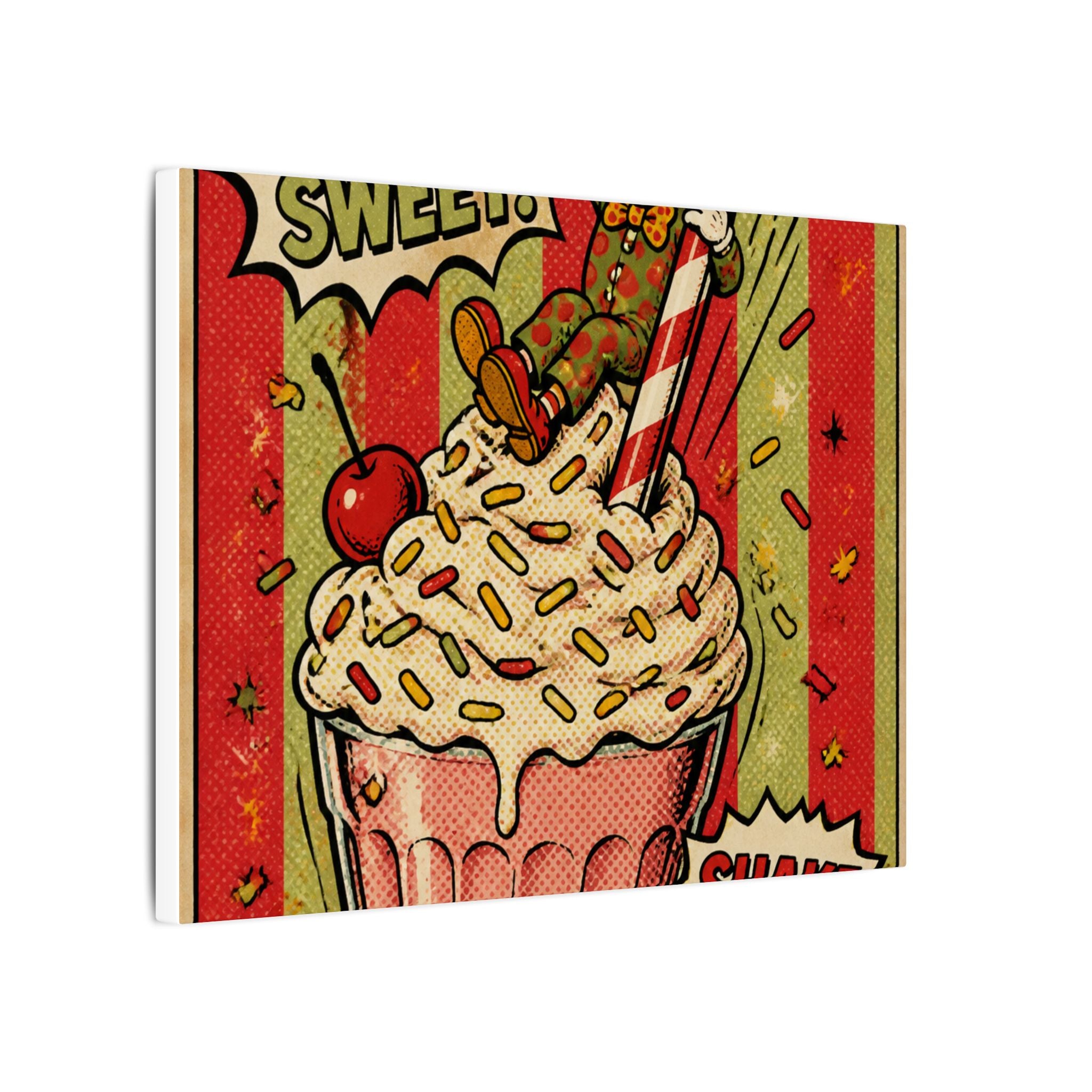 Milkshake Slide Clown Wall Art Canvas 16×20 Pop Art Living Room Decor Maximalist Print