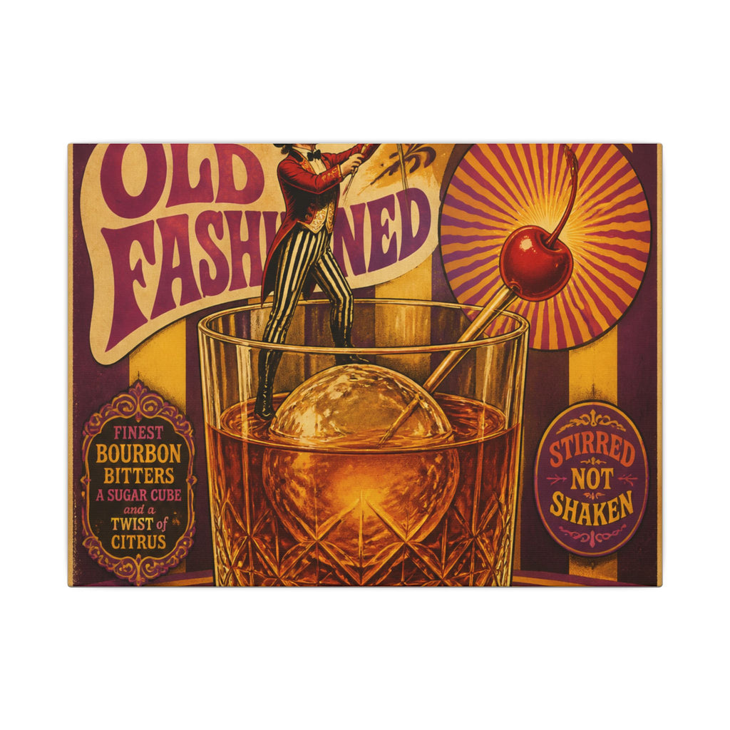 Old Fashioned Ringmaster Wall Art Canvas 16×20 Psychedelic Cafe Decor Maximalist Print