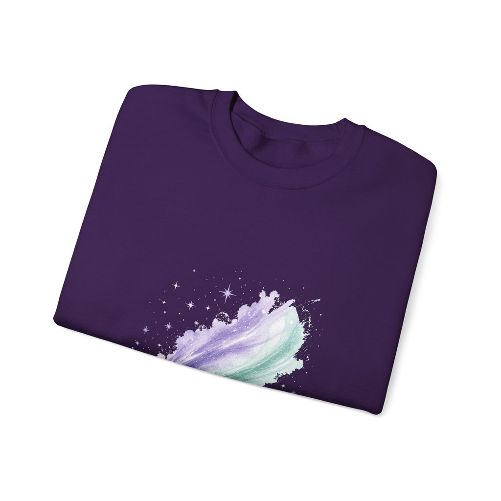 Matching Couple Sweatshirt - Comet & Asteroid Matching Couple Premium Fleece Sweatshirt Watercolor Art His Hers Birthday Gift - Design A